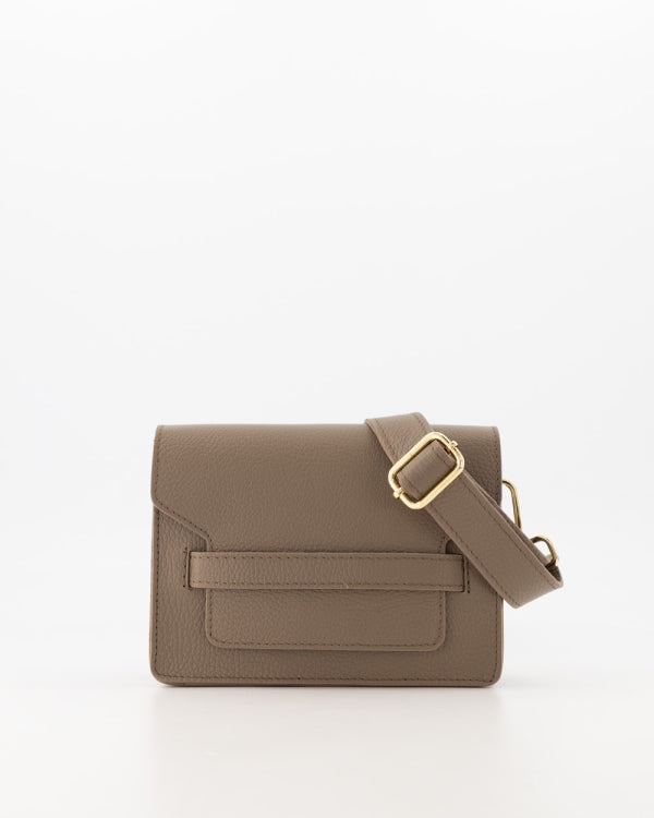 Tas Janice leer taupe