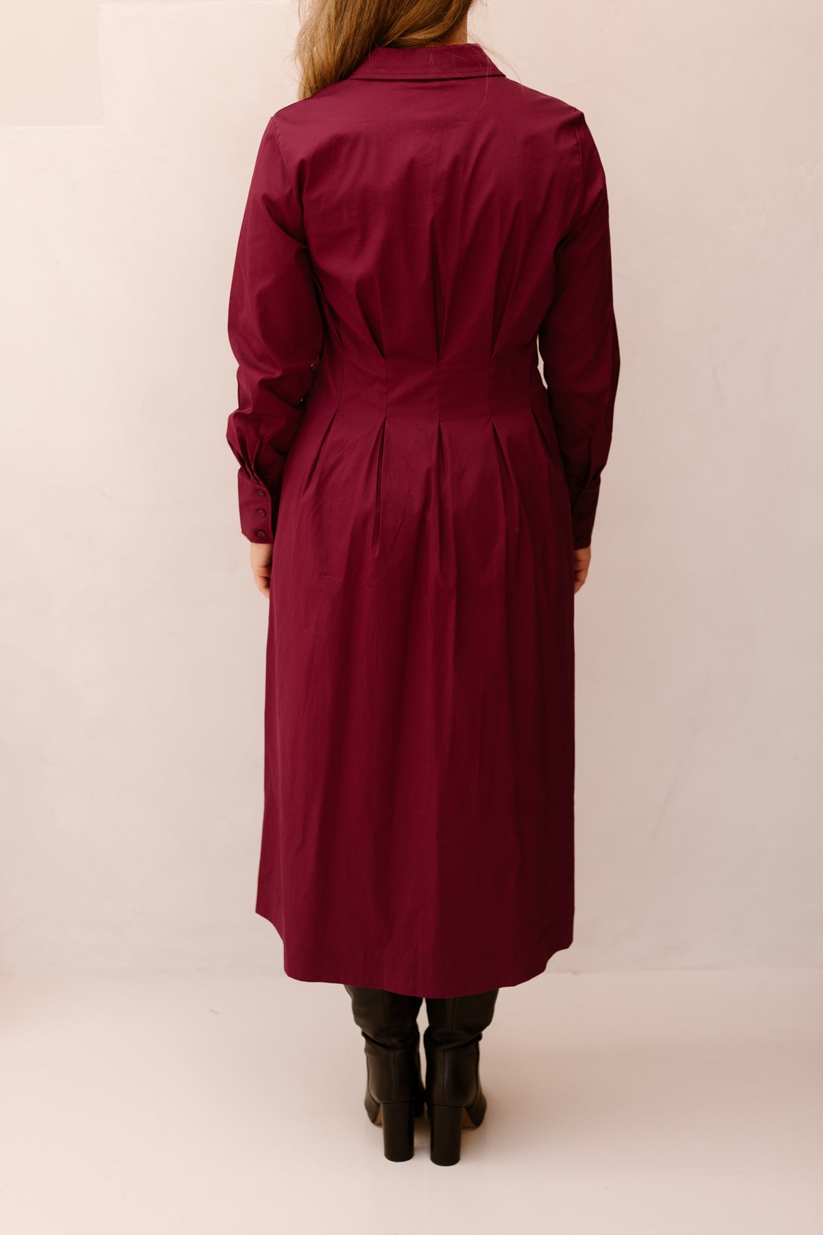 SannaCC Hemdblusenkleid Berry Red