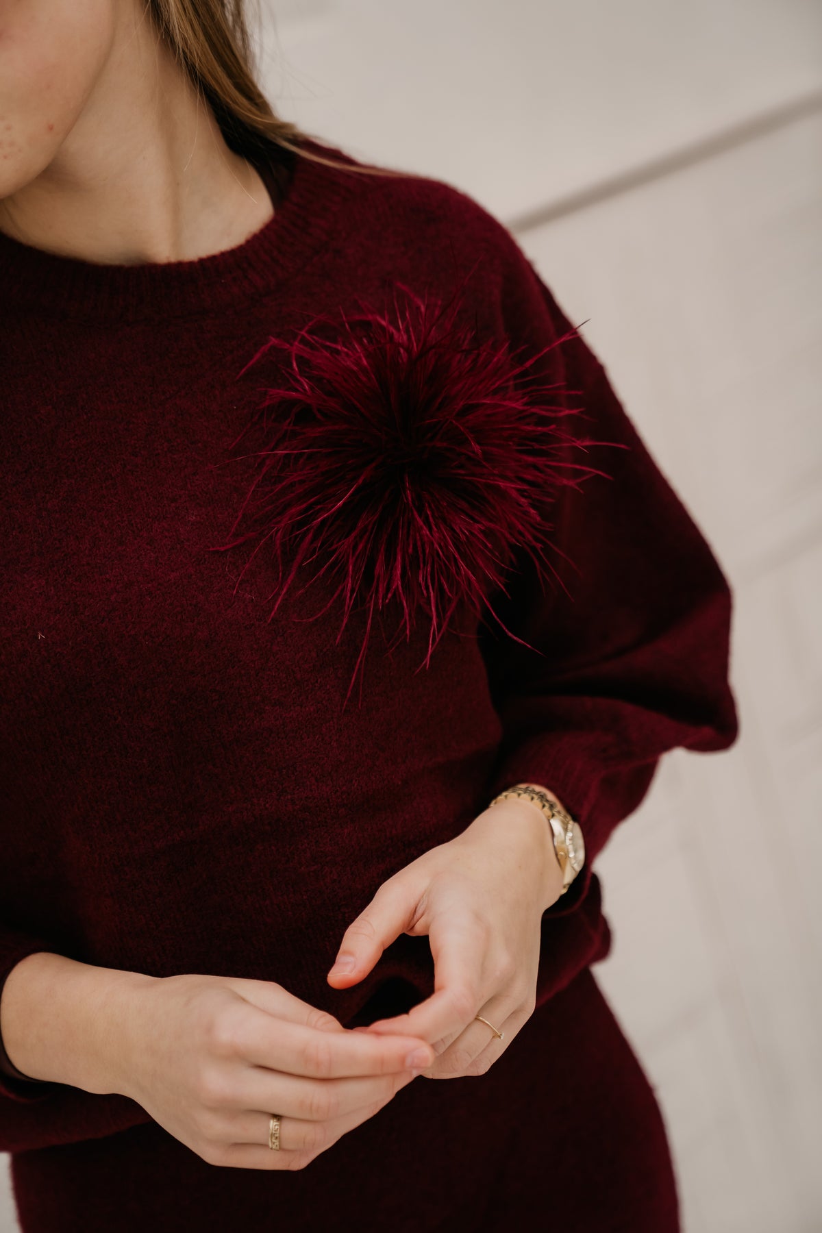 Plum Broche Bordeaux