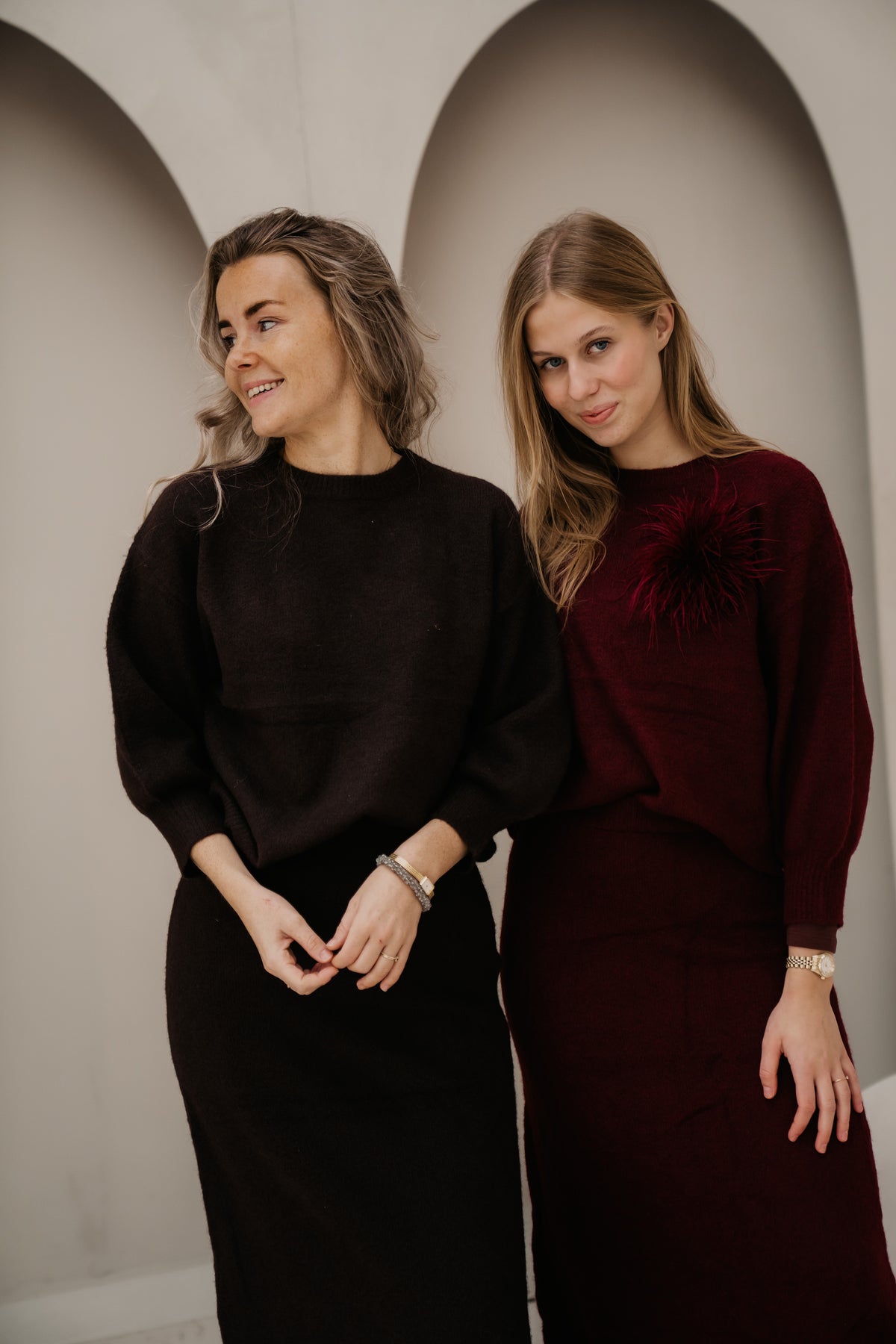 Isa knit skirt bordeaux