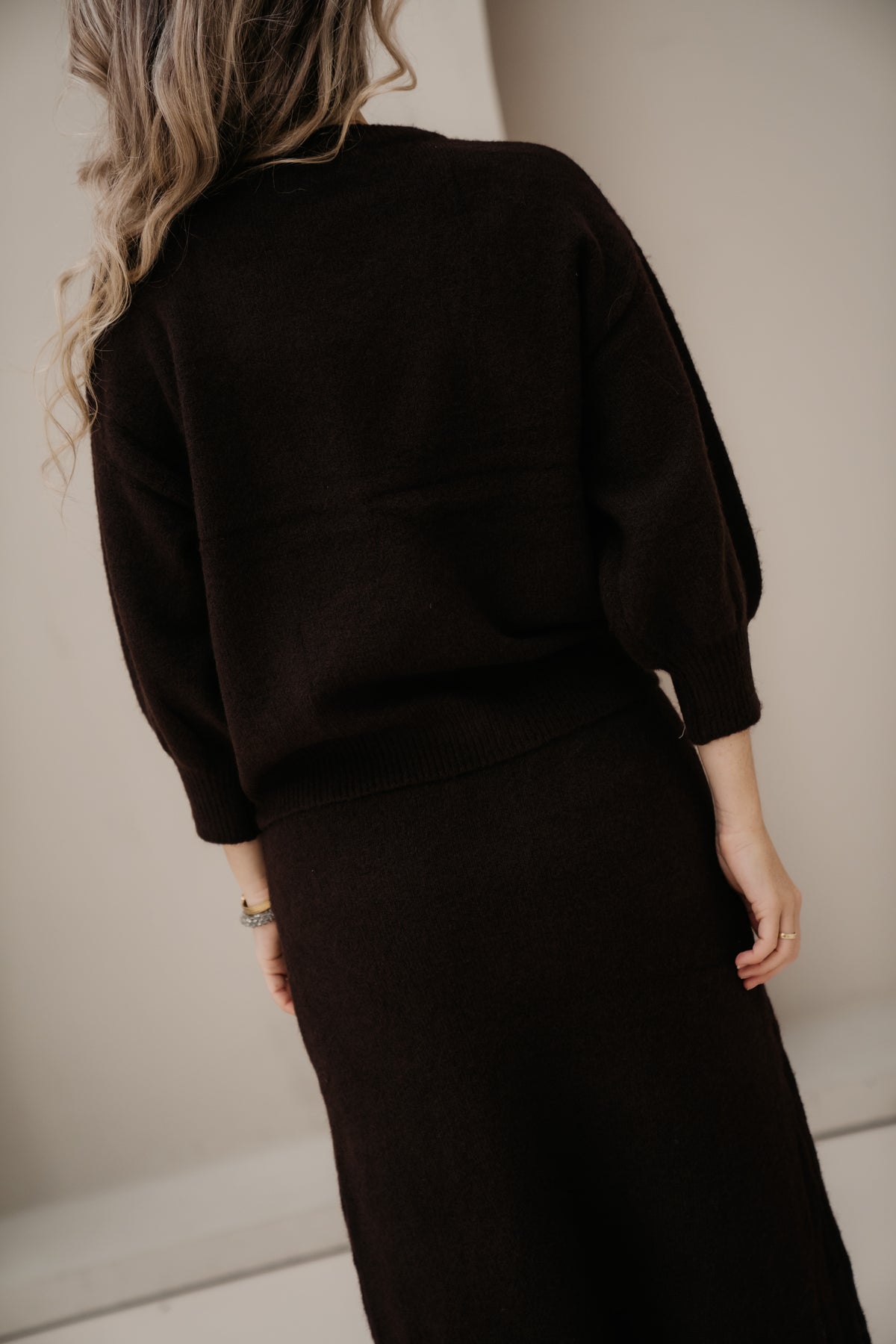 Isa knit top brown