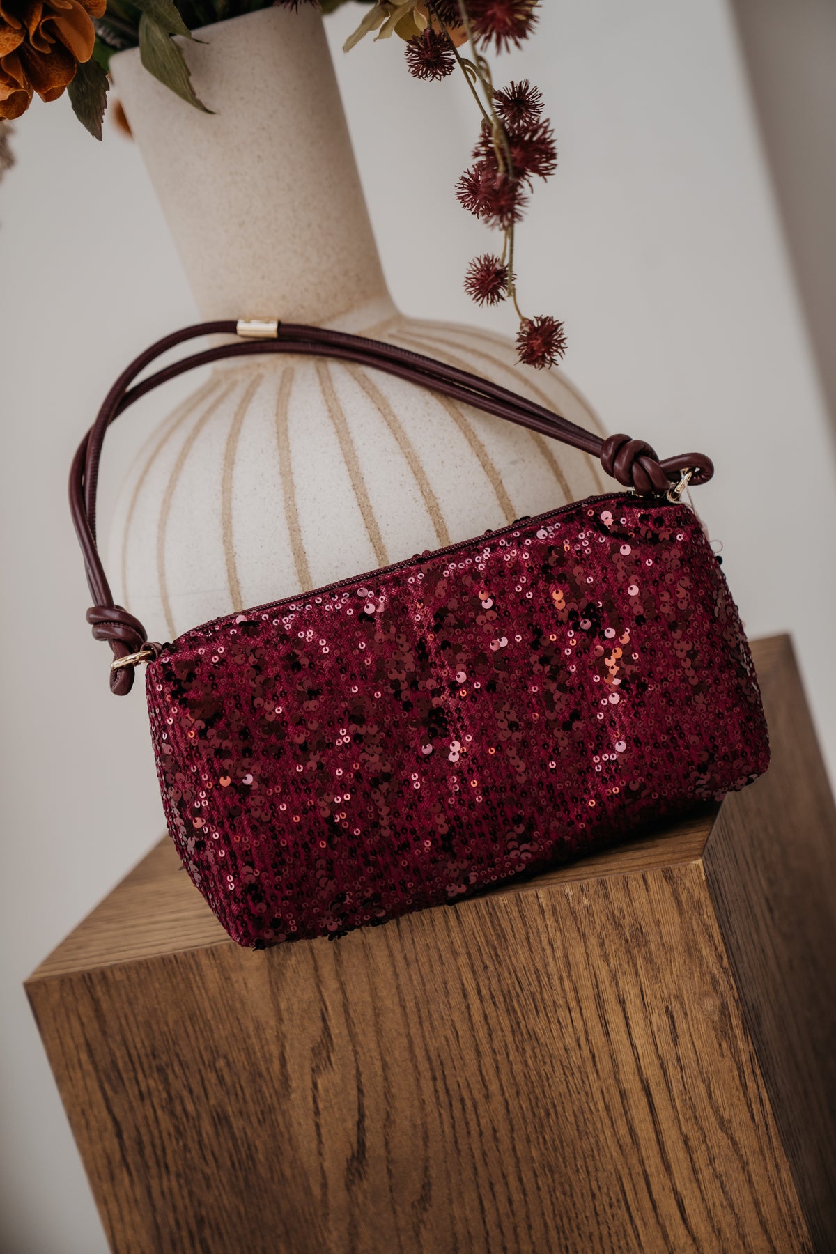 Esqualo bag sequins bordeaux