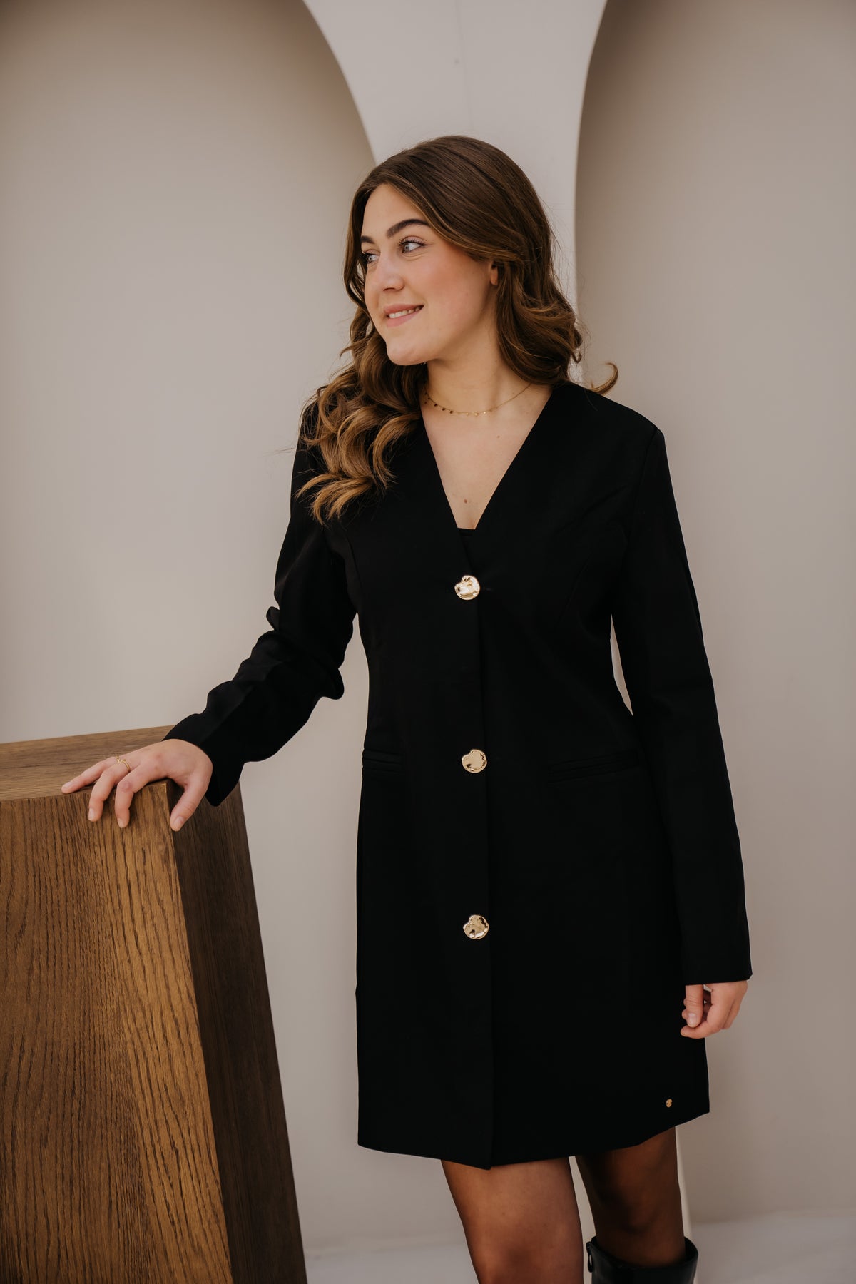 Carin blazer dress black