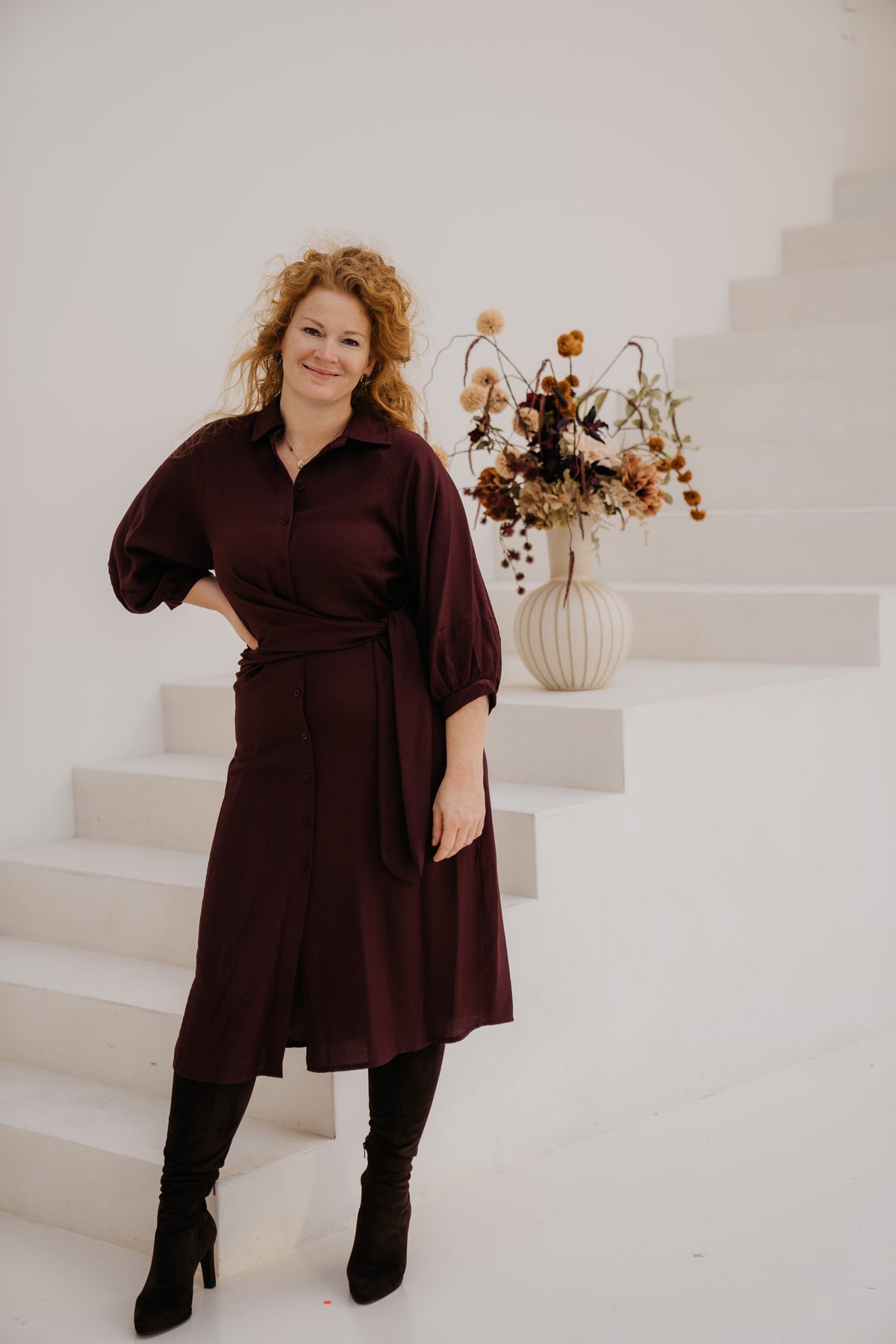 Libertad dress aubergine