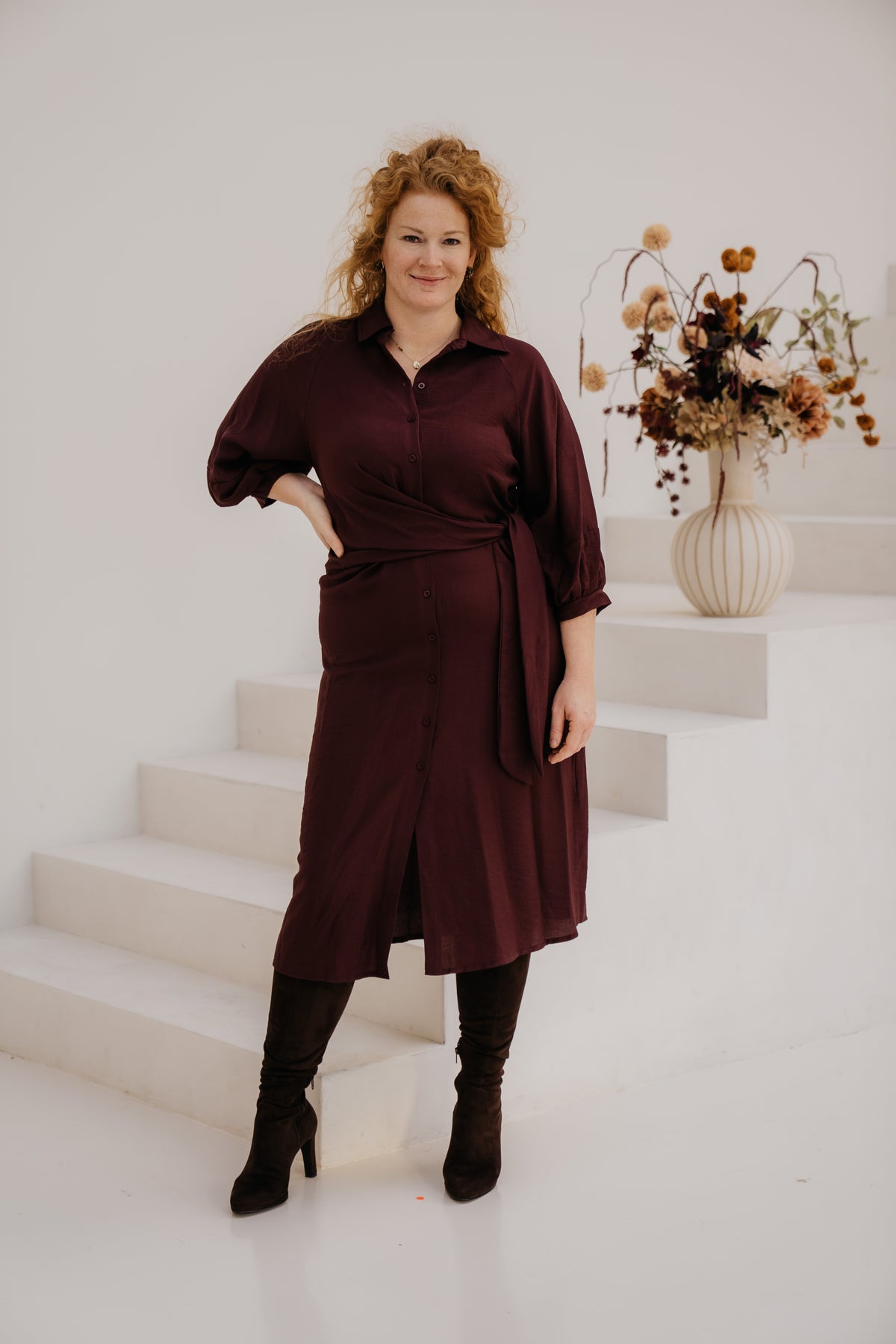 Libertad dress aubergine
