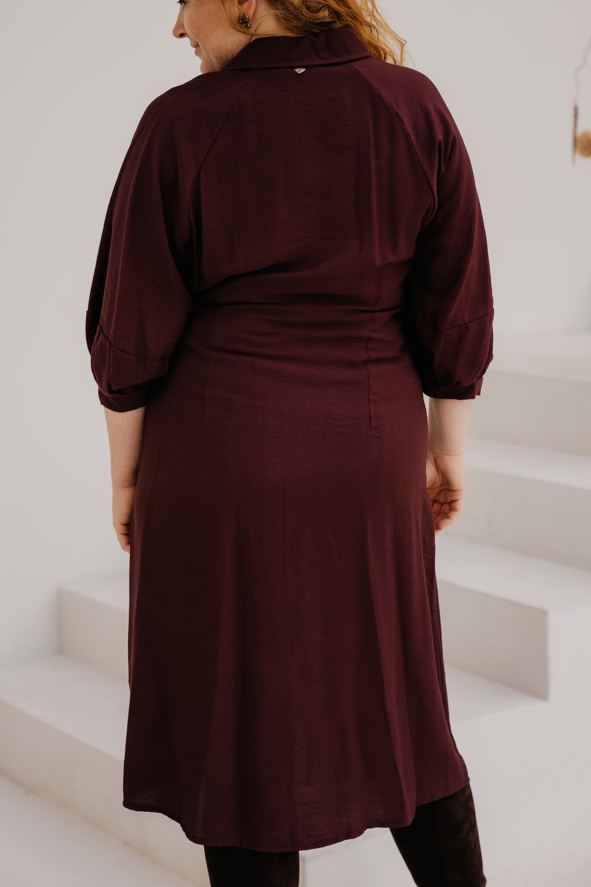 Libertad dress aubergine