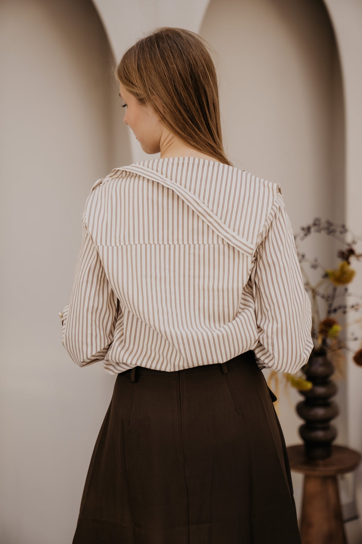 DalmaCC Asym Button blouse Bison