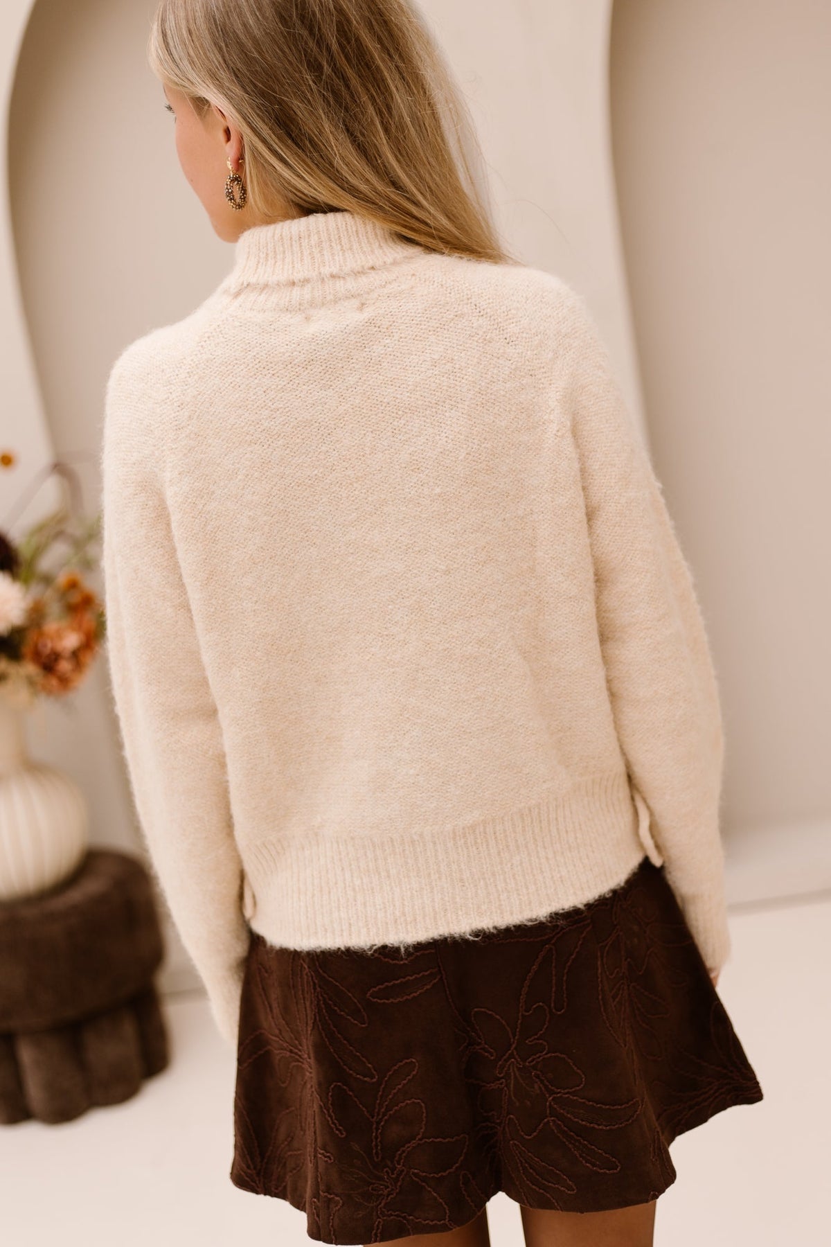 Aimy Knit sweater Wood Ash - Bij Keesje - FLURESK - Trui