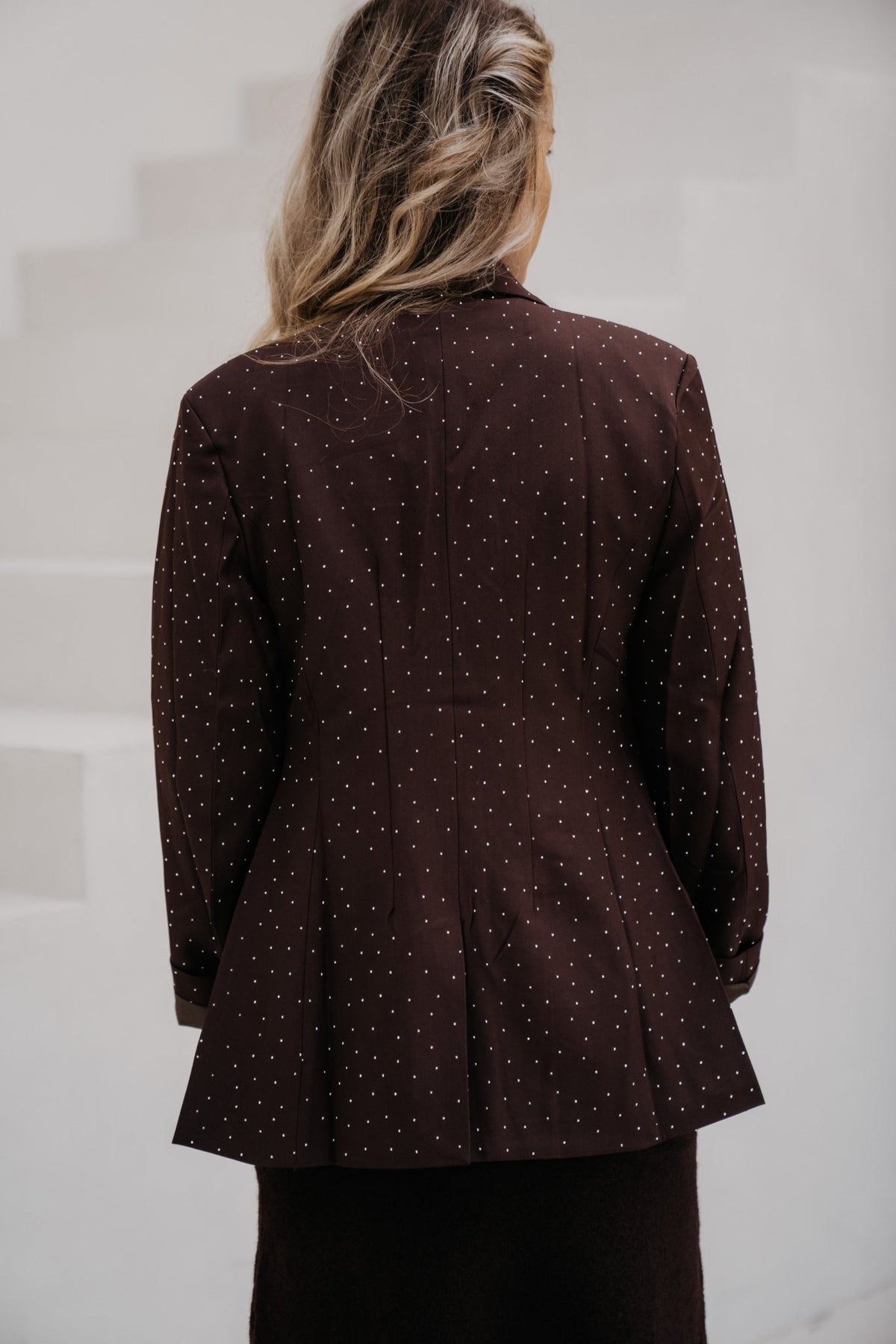 Amika blazer brown stuts - Bij Keesje - Bij Keesje - Blazer