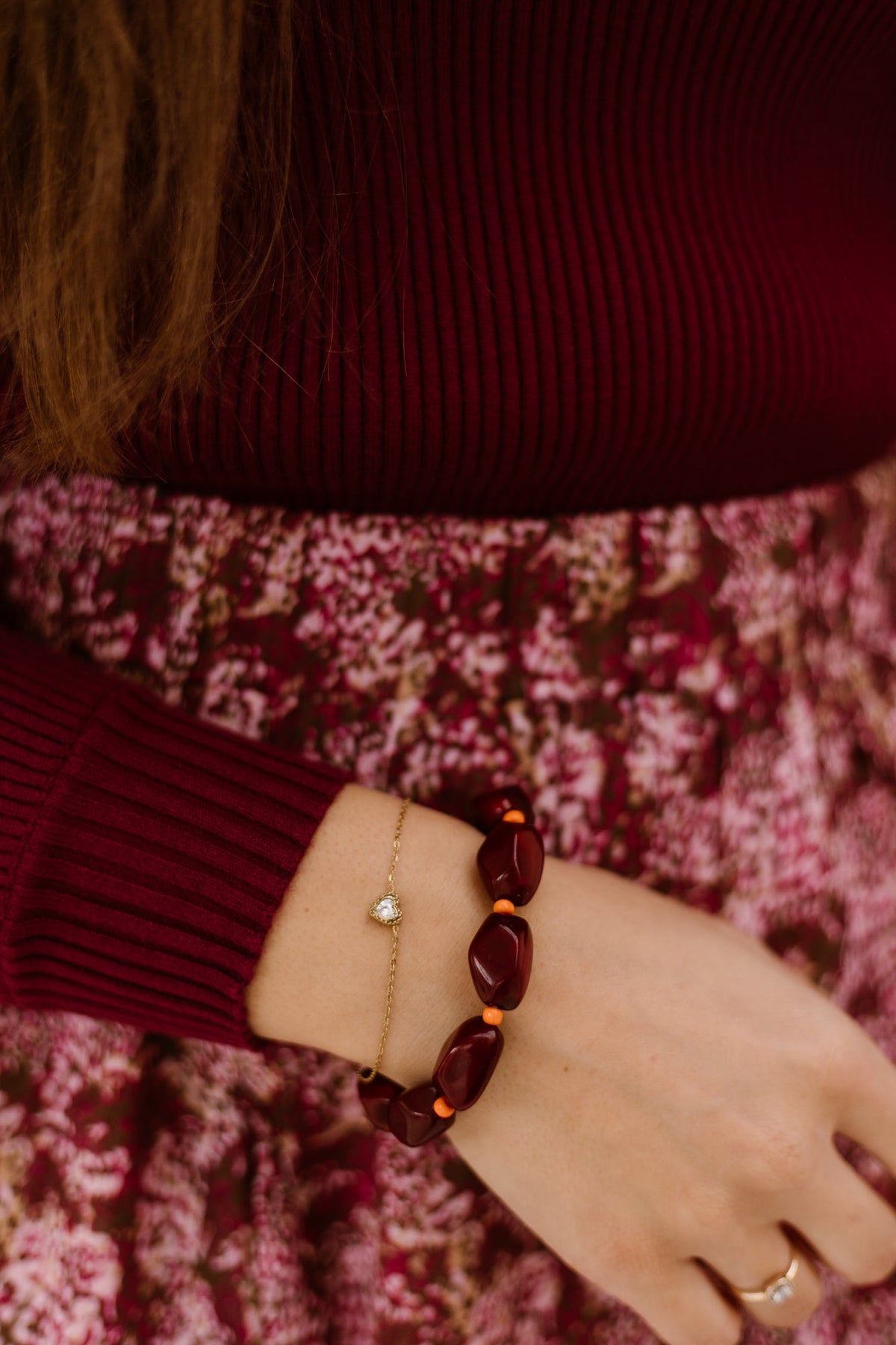 Armband Kralen Karmozijnrood 297467 - Bij Keesje - Bij Keesje - Armband