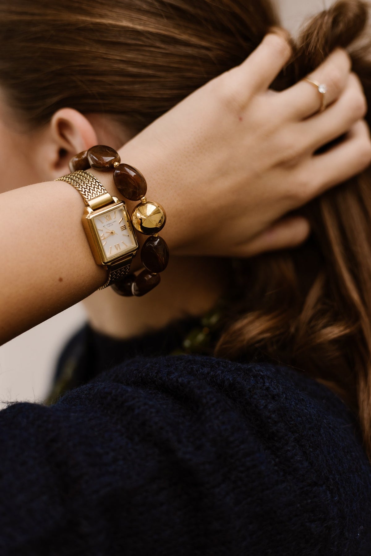 Armband Kralen Koffiebruin 296311 - Bij Keesje - Bij Keesje - Armband