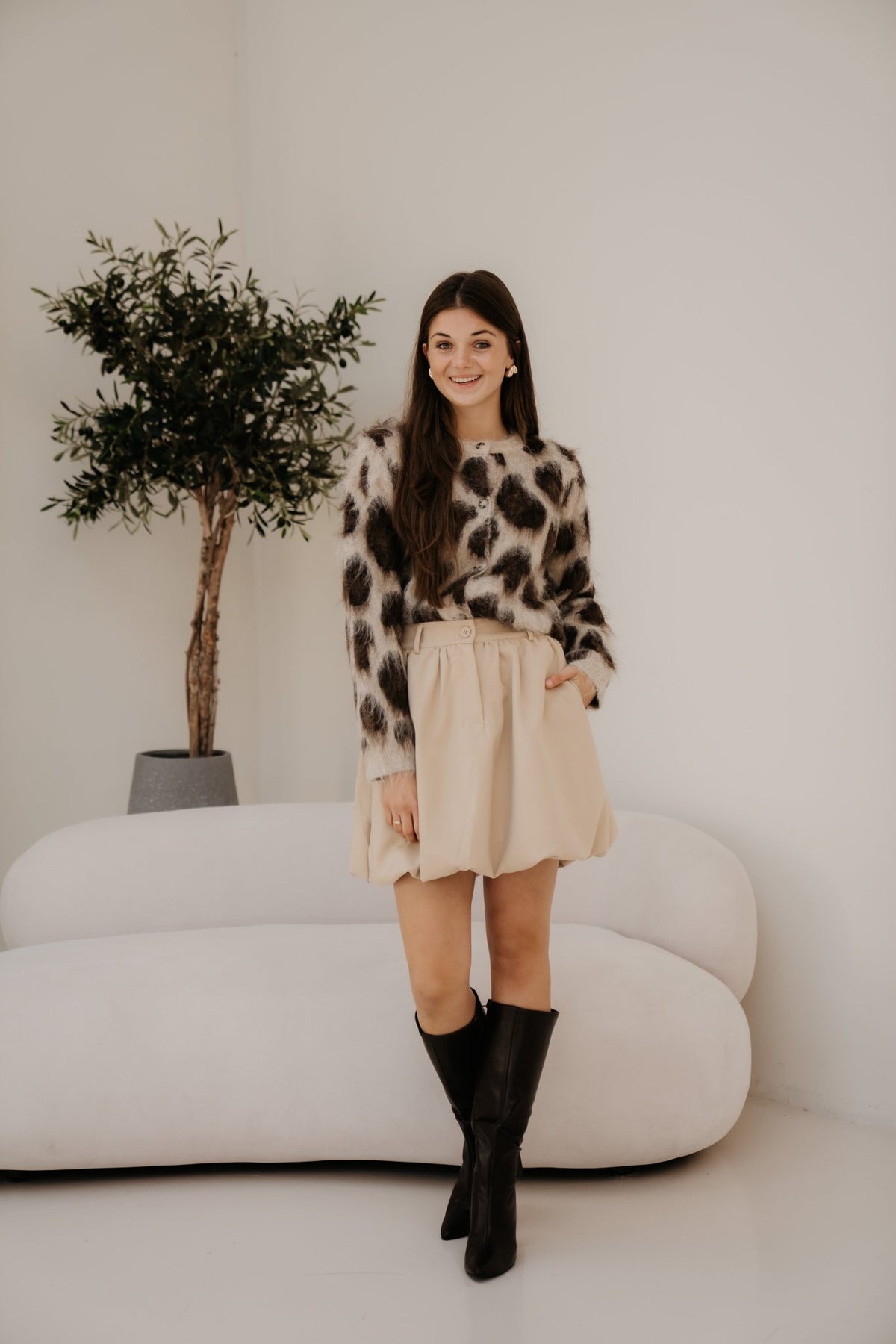 Balloon skirt beige - Bij Keesje - Bij Keesje - Rok
