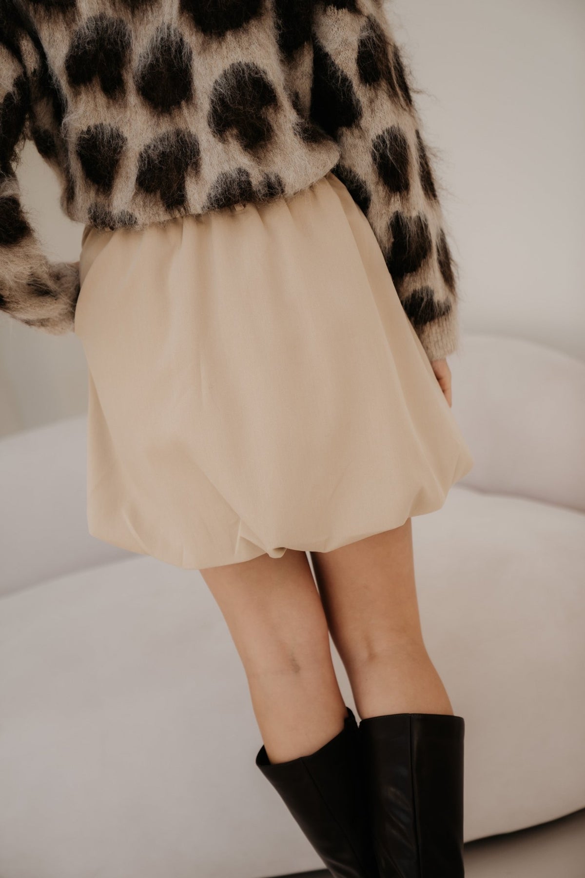 Balloon skirt beige - Bij Keesje - Bij Keesje - Rok