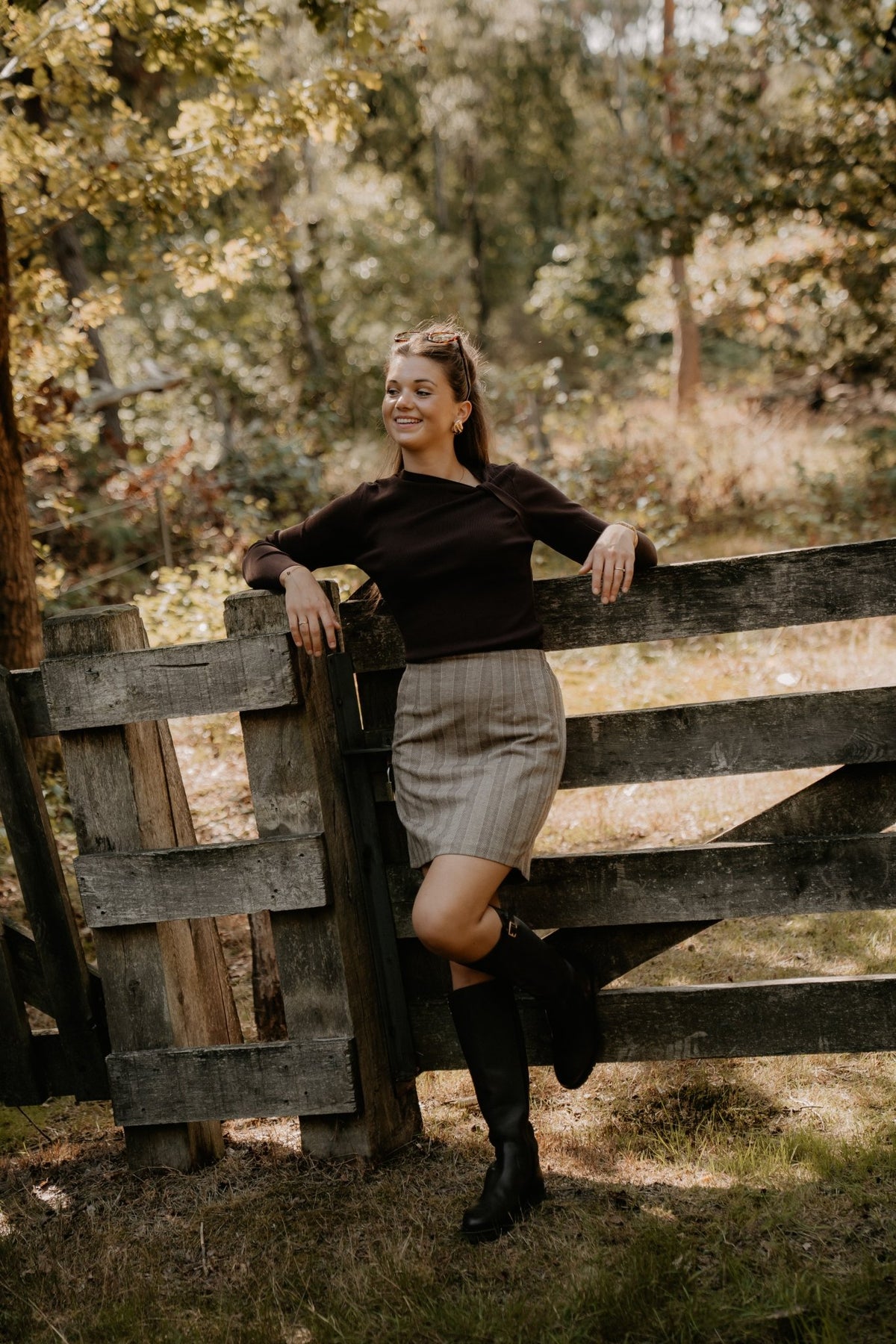 Benthe Skirt Brown/Beige - Bij Keesje - Bij Keesje The Label - Rok