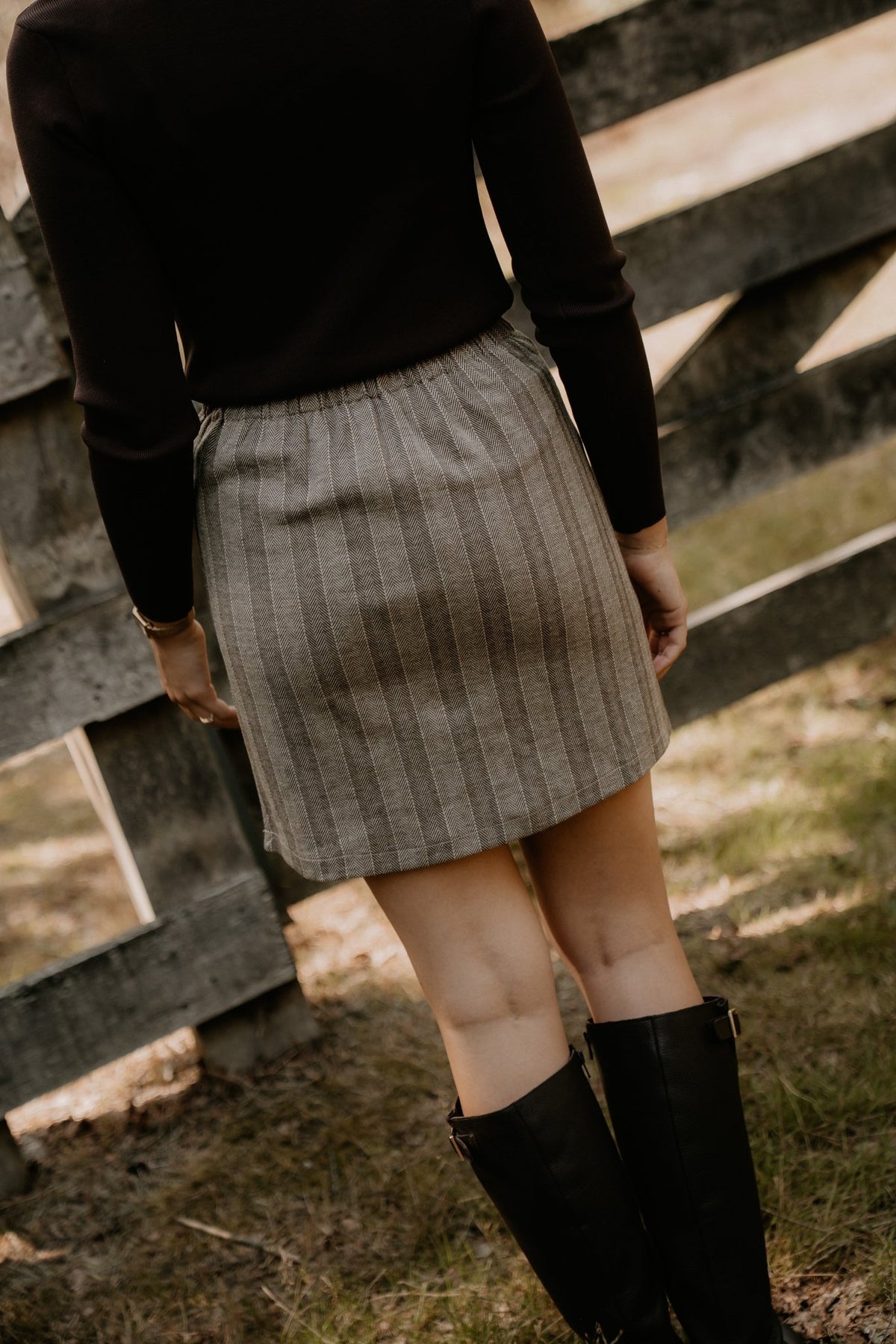 Benthe Skirt Brown/Beige - Bij Keesje - Bij Keesje The Label - Rok