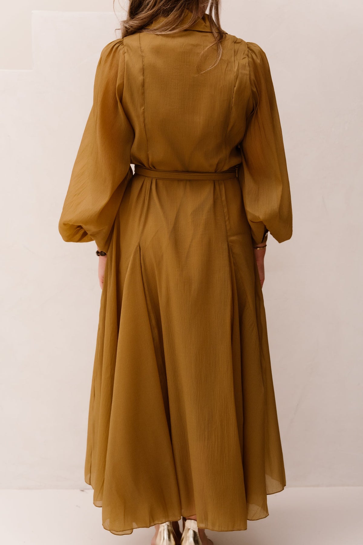 Bertina Jurk Khaki - Bij Keesje - Bij Keesje - Jurk