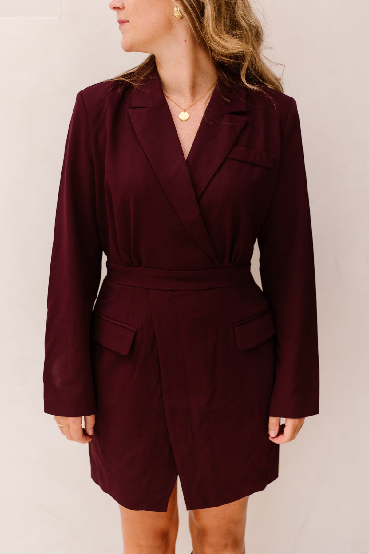 Blazora Dress Burgundy - Bij Keesje - Freebird - jurk