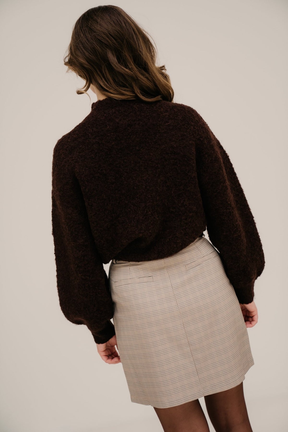 Brielle knitted sweater Dark Brown - Bij Keesje - YDENCE - Trui