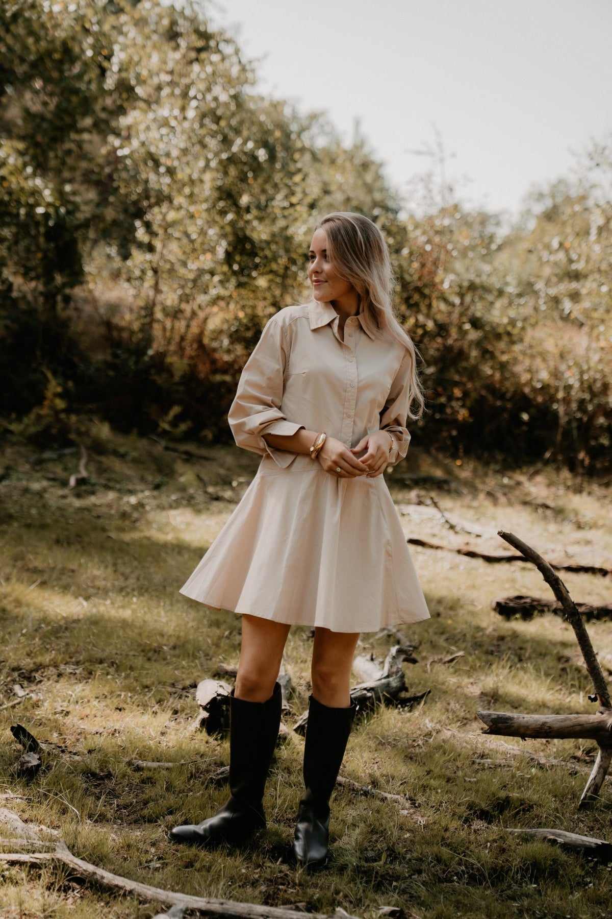 Cato Dress Beige - Bij Keesje - Bij Keesje The Label - Jurk