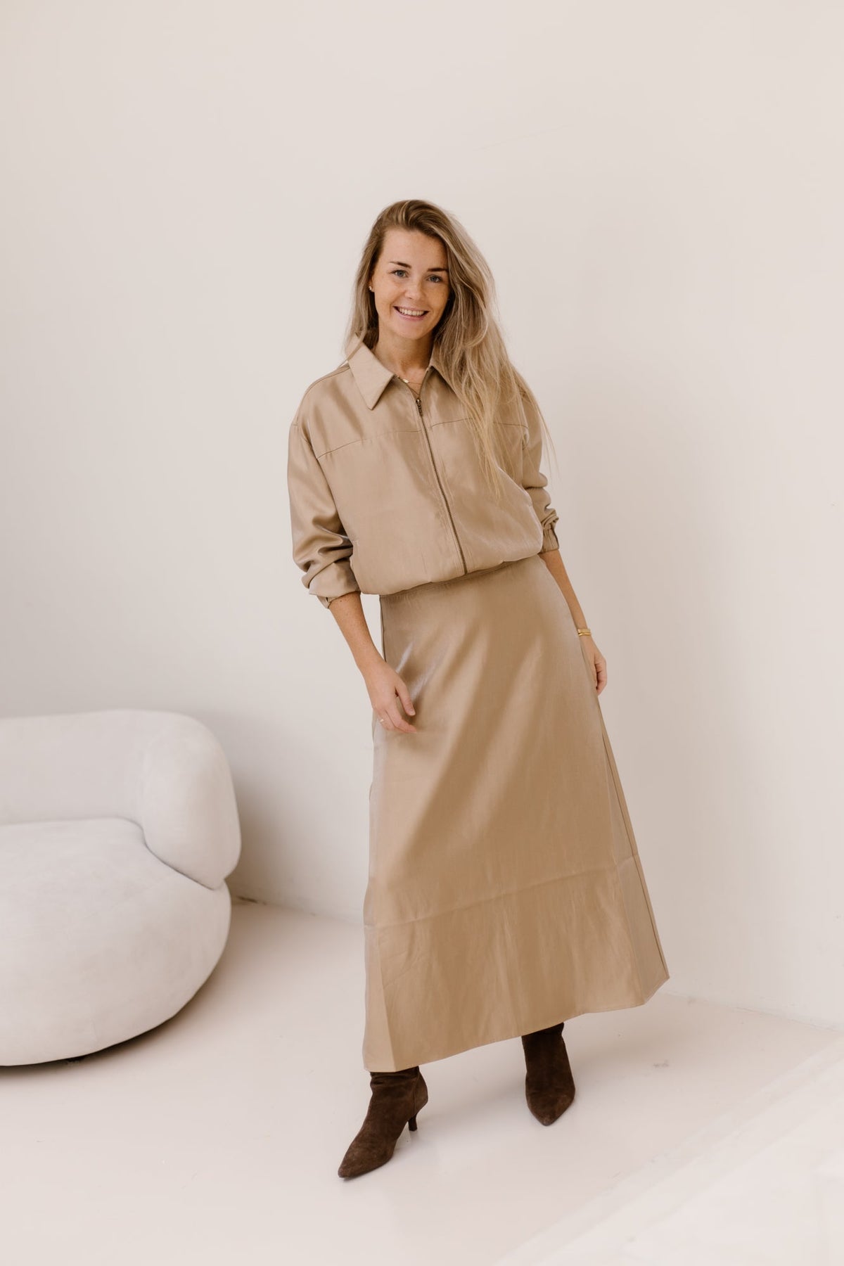Catriona Skirt Light Camel - Bij Keesje - G-maxx - Rok