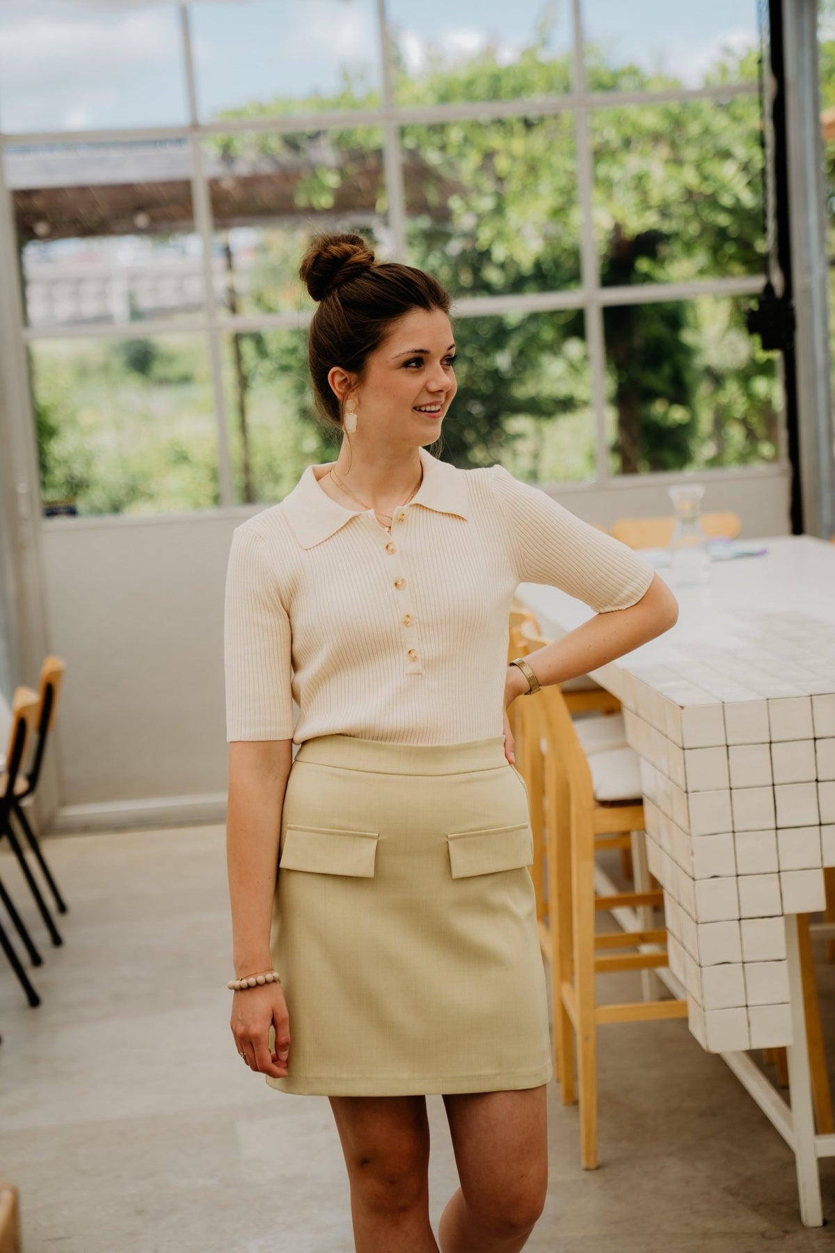 Claire Skirt Olive - Bij Keesje - Bij Keesje The Label - Rok