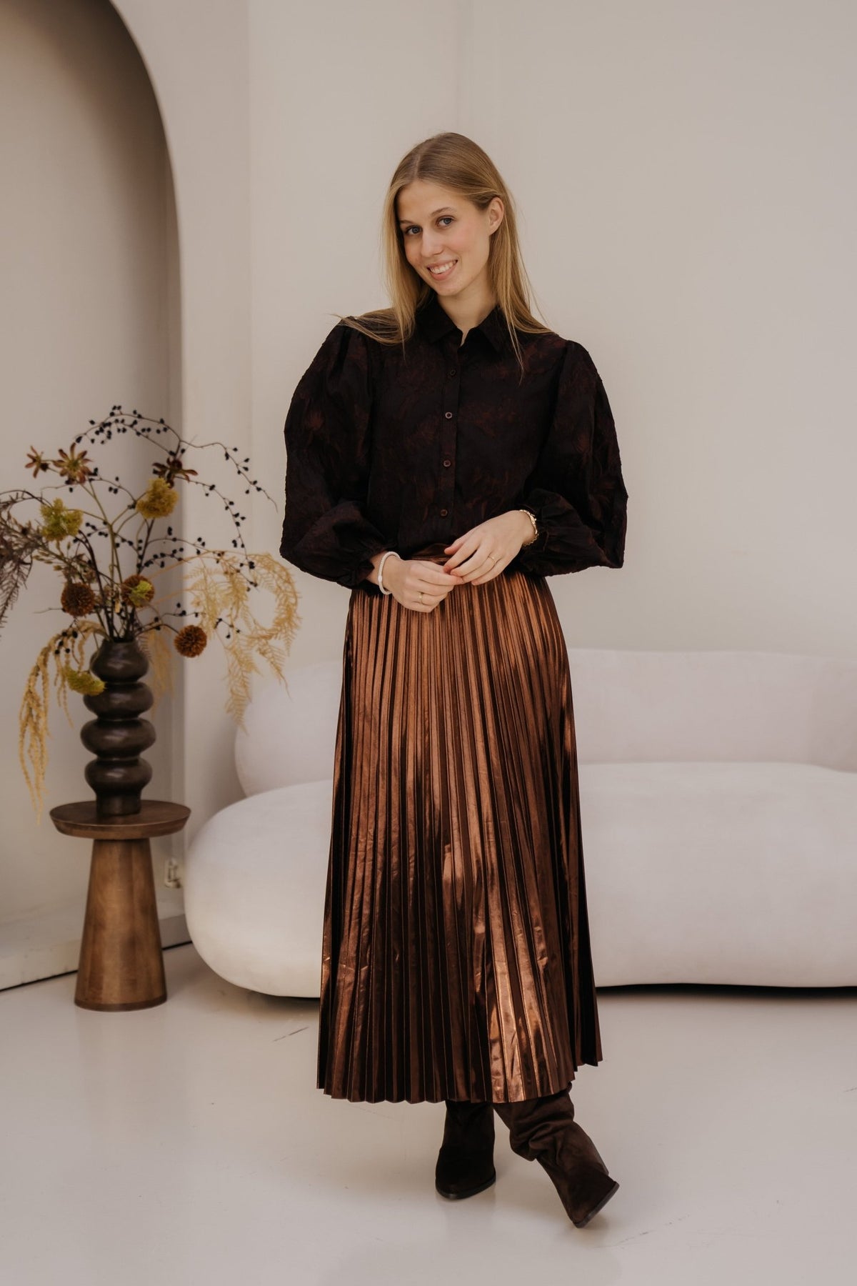 Corine skirt brons - Bij Keesje - Bij Keesje - Rok
