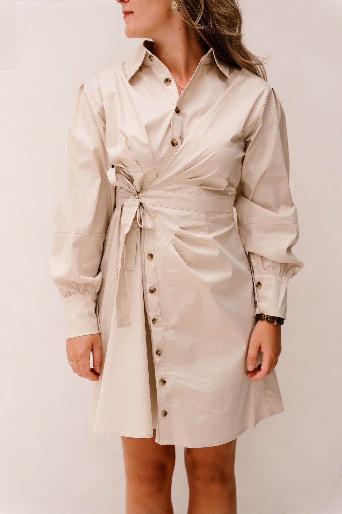 Dirkje dress beige - Bij Keesje - Bij Keesje - Jurk