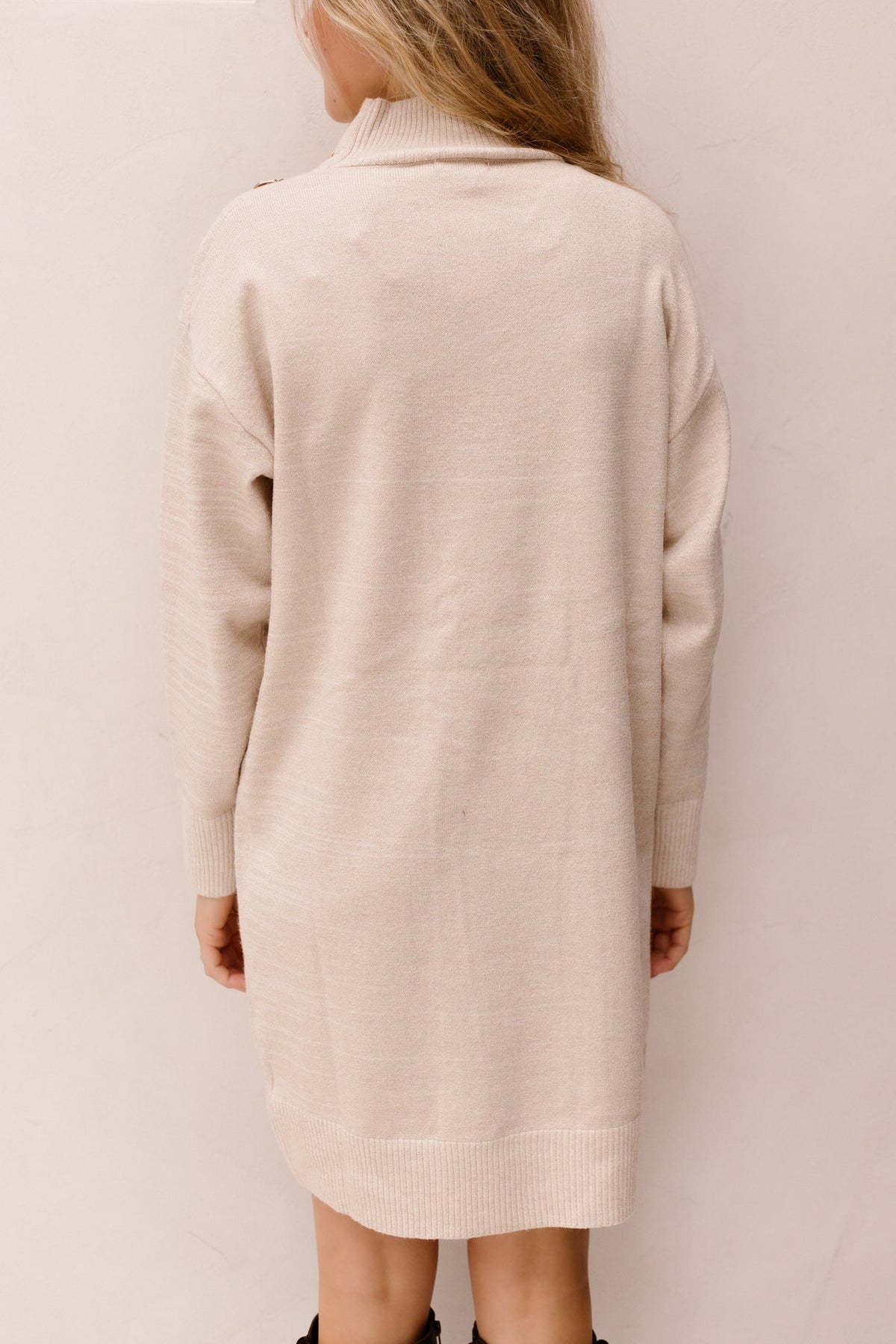 Dress melange lurex - Biscuit - 02512 - Bij Keesje - Esqualo - jurk