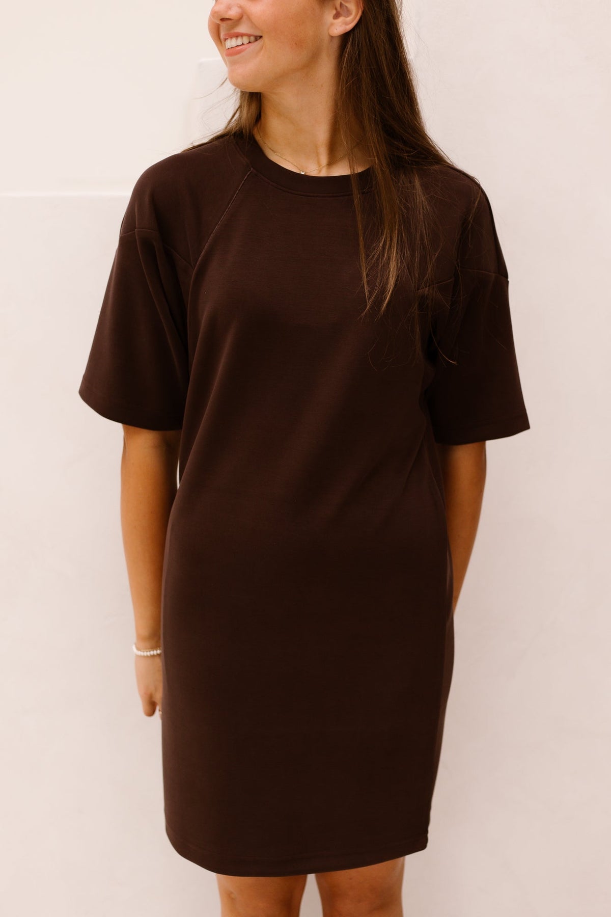 Dress modal - Cacao - 05500 - Bij Keesje - Esqualo - jurk