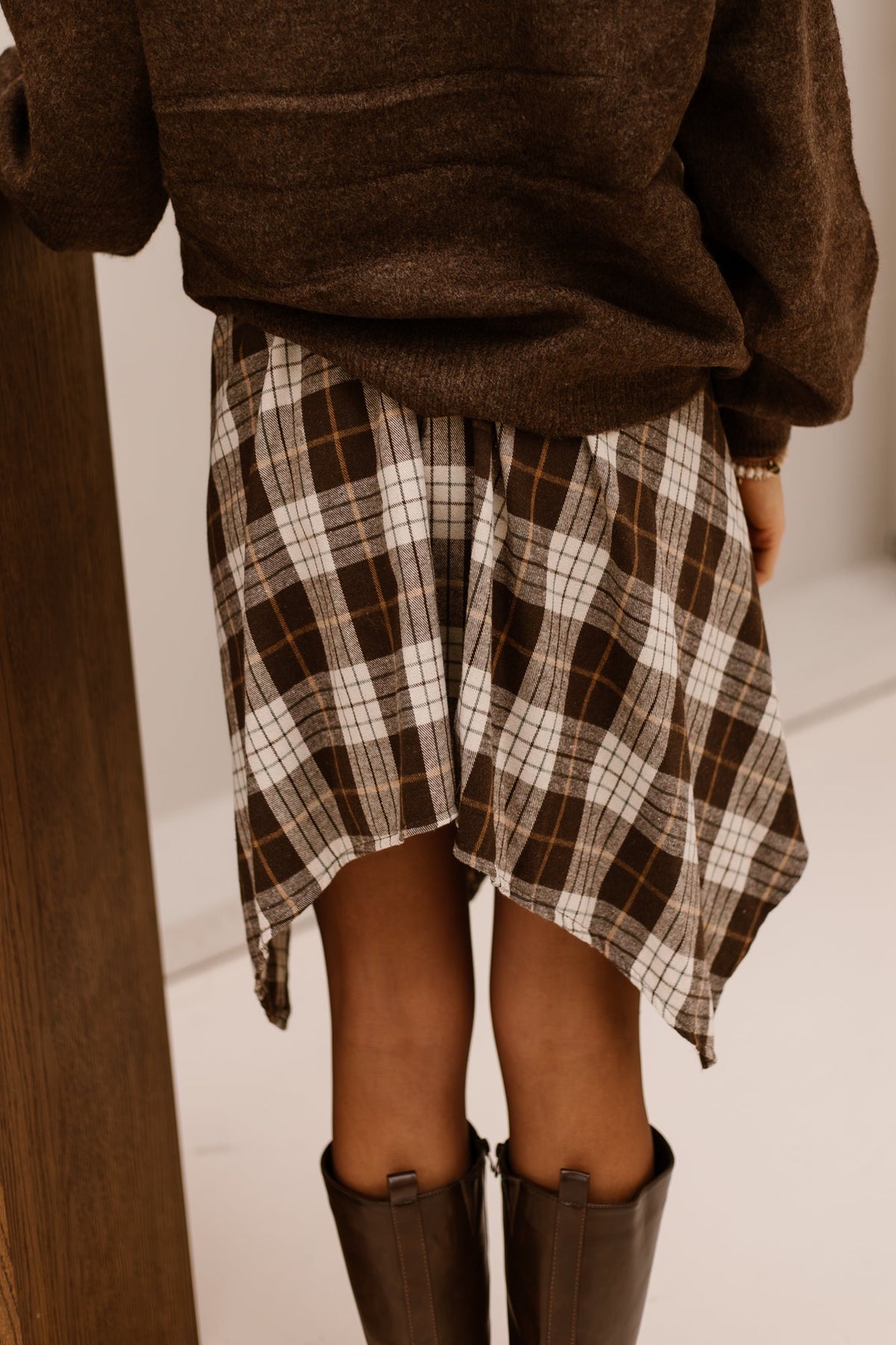 Ebby check skirt brown - Bij Keesje - Bij Keesje - Rok