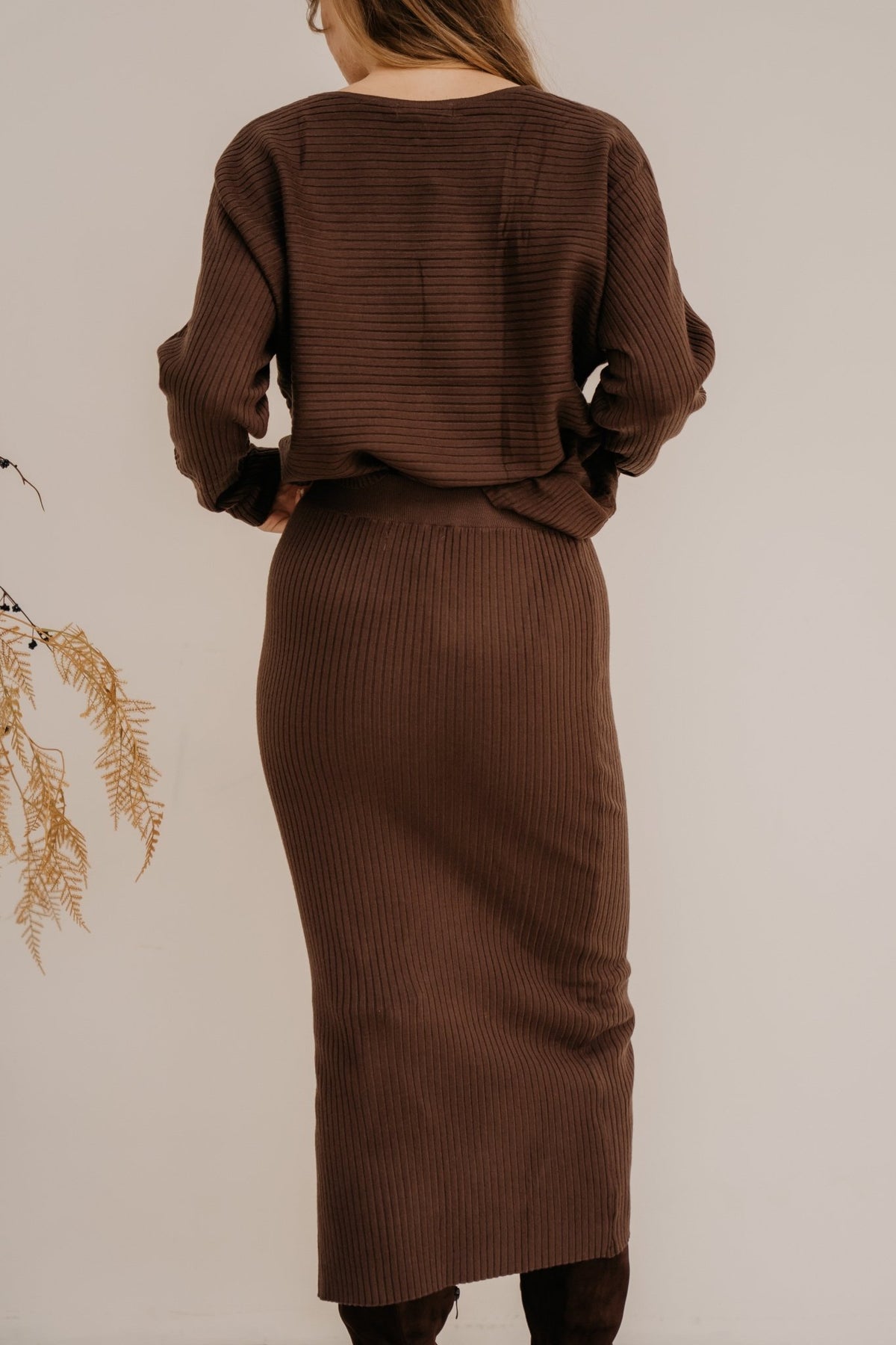 Eileen knit set coffee - Bij Keesje - Bij Keesje - Set