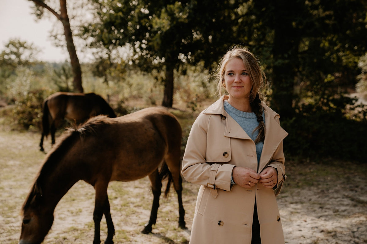 Elske Jas lang Beige - Bij Keesje - Bij-Keesje - Jas