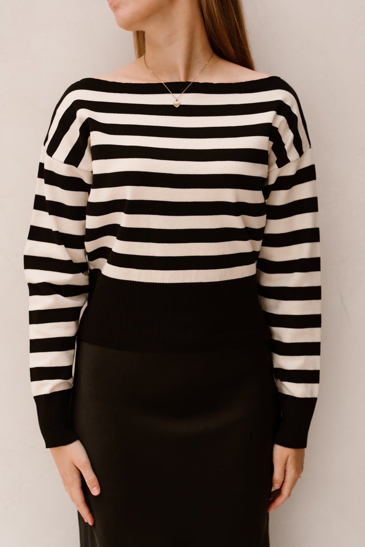 Emy Stripe Top Black Creme - Bij Keesje - Bij Keesje - Top
