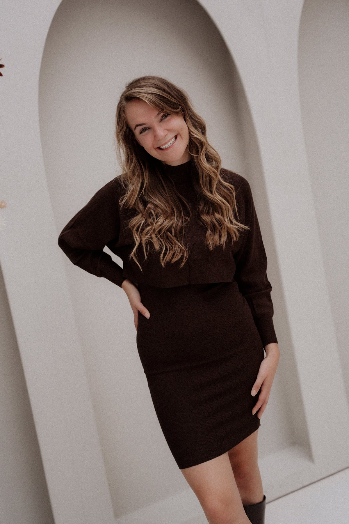 Esther tweedelig set Brown - Bij Keesje - Bij Keesje - set