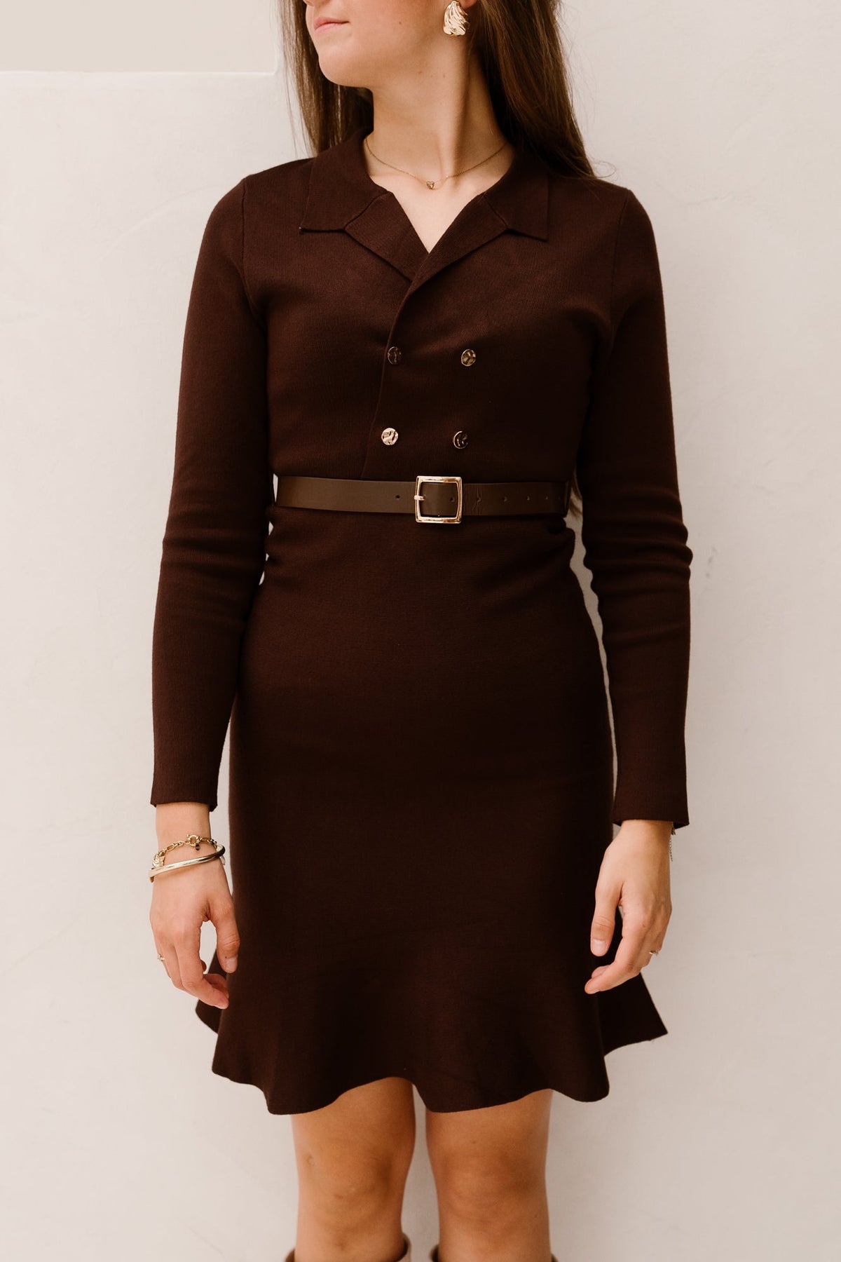 Eva Dress Brown - Bij Keesje - Bij Keesje - Jurk