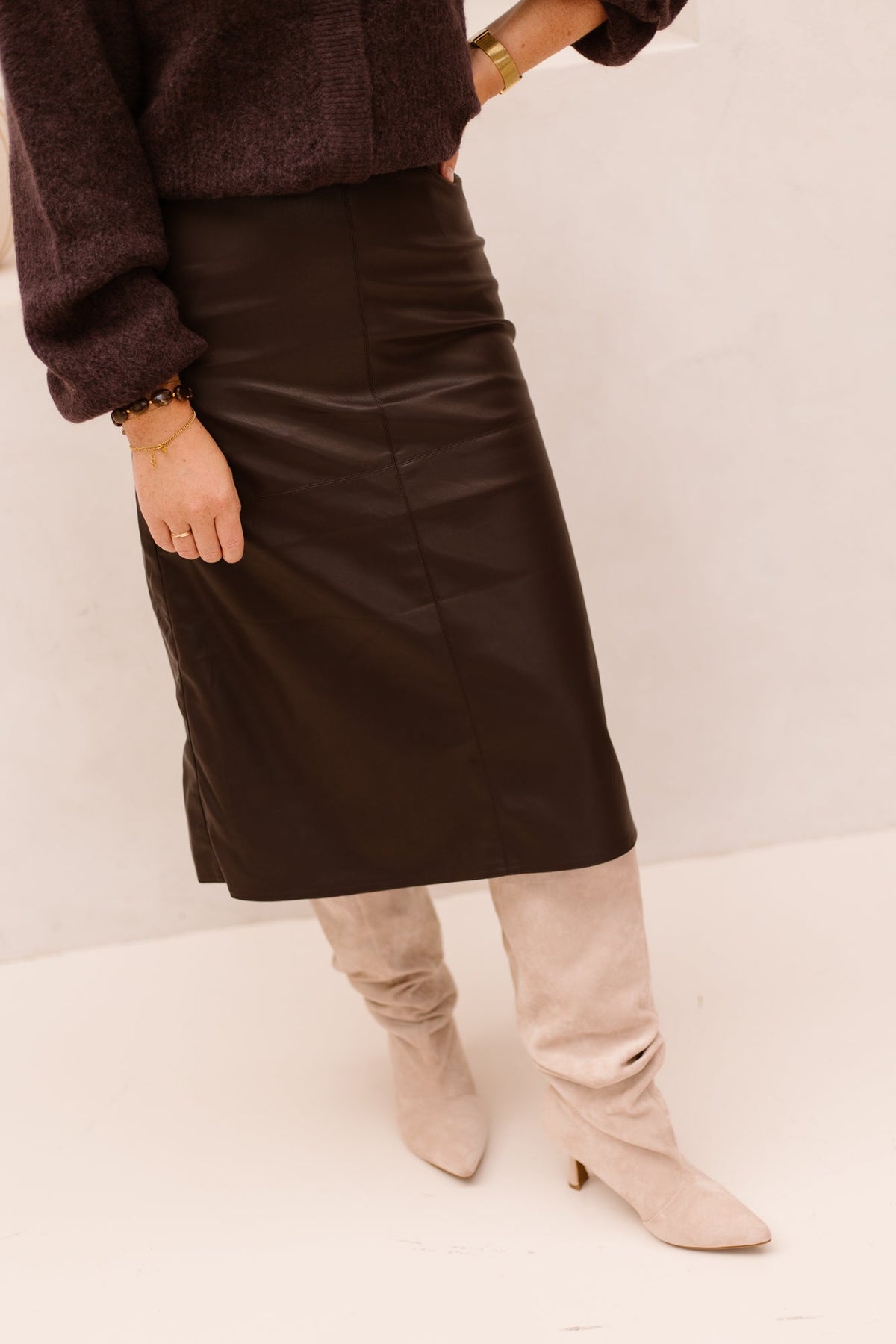 Farah Skirt Aubergine - Bij Keesje - Bij Keesje - Rokken