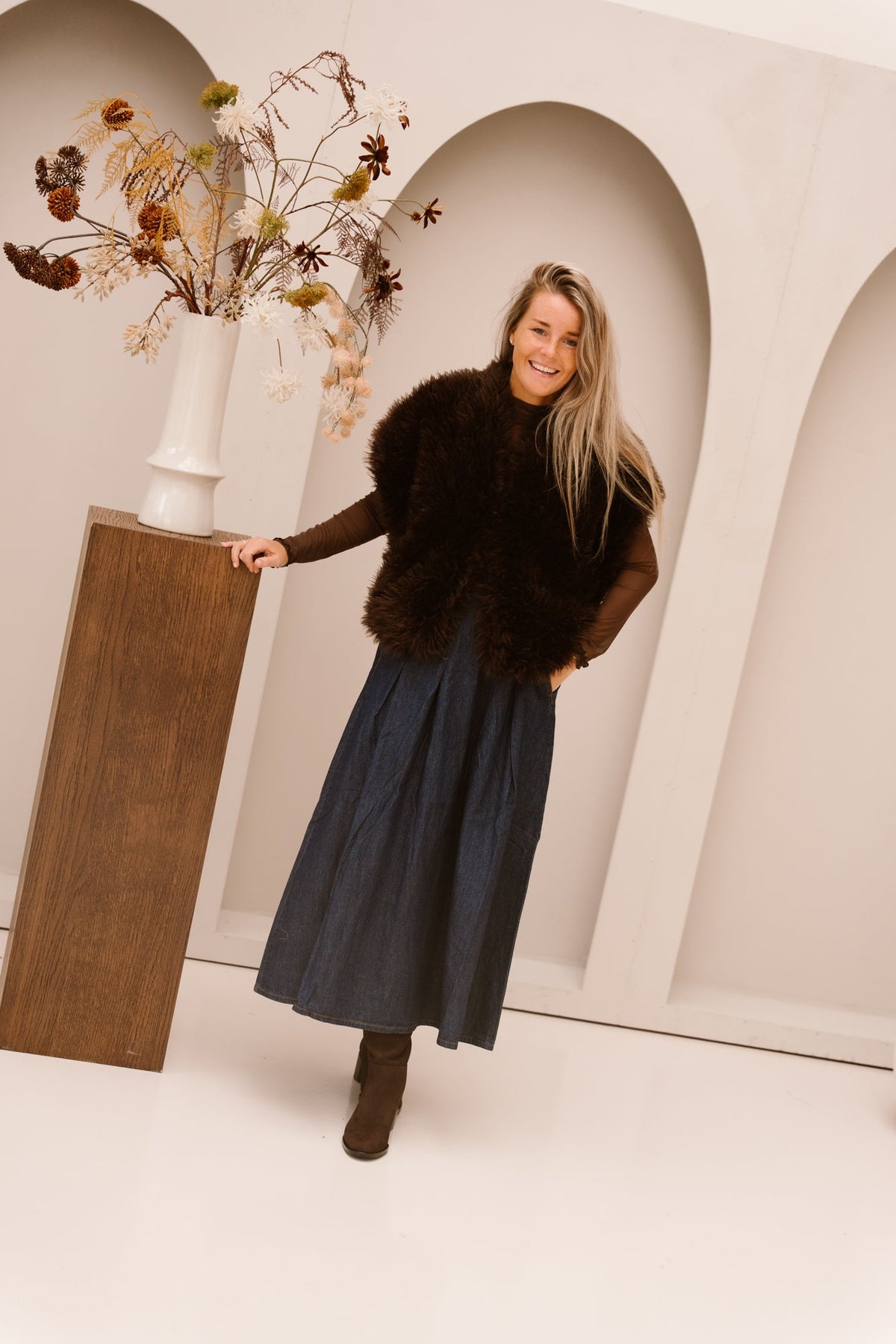 FQlisea Skirt Dark Blue Denim - Bij Keesje - Free/Quent - Rok