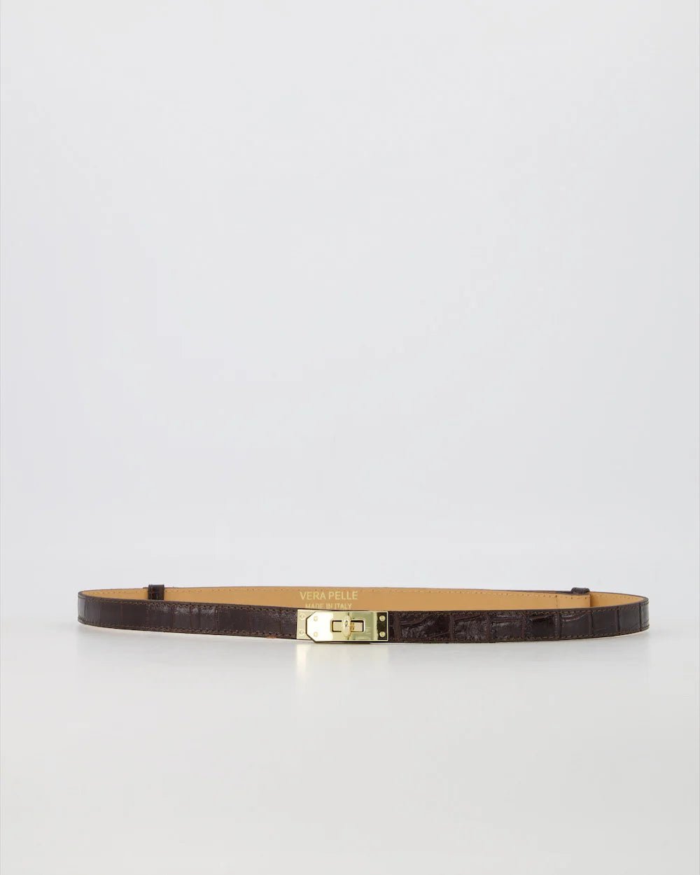 Garcia riem croco donkerbruin - Bij Keesje - Bij Keesje