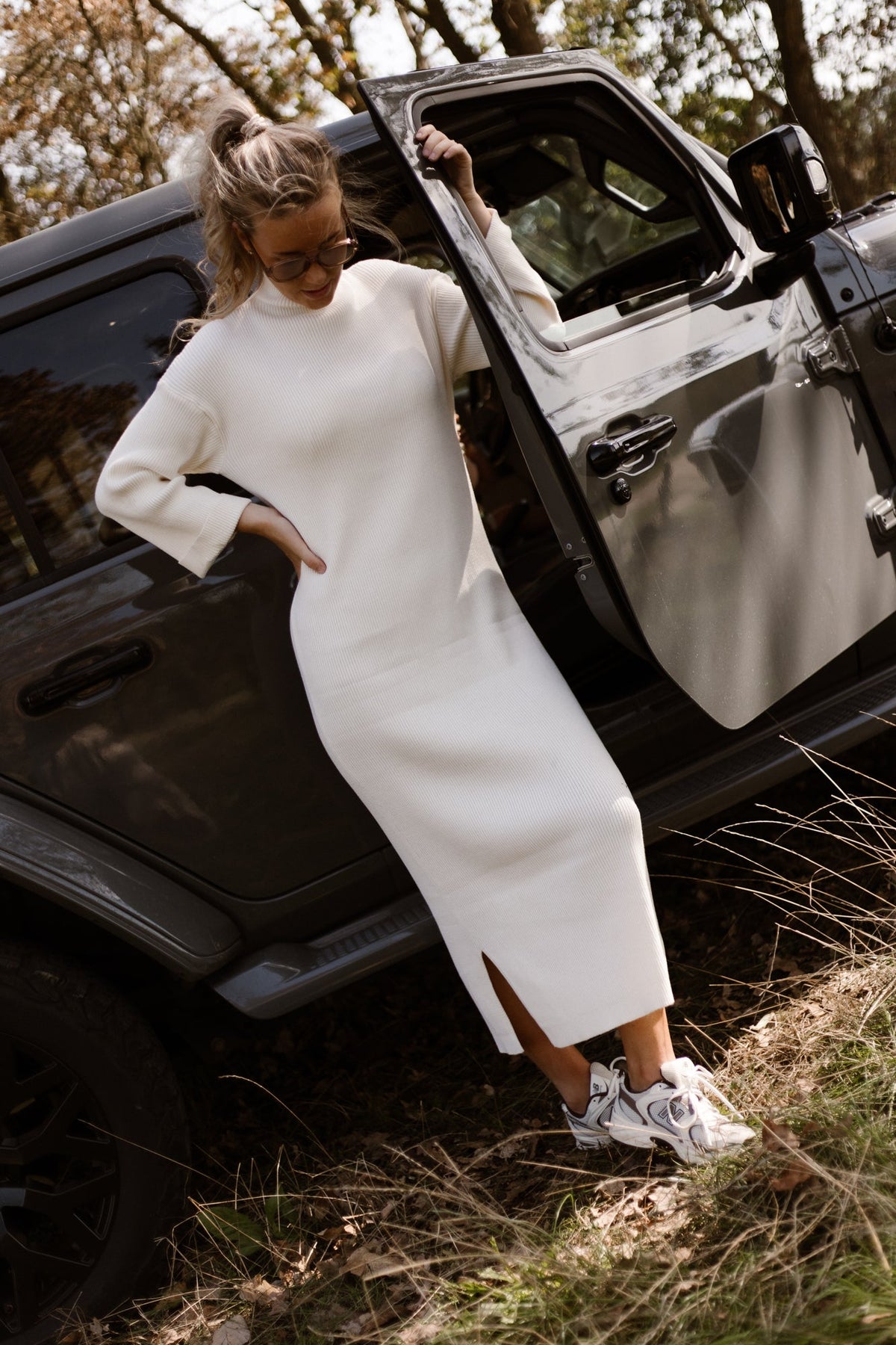 Greet Knit Dress Offwhite - Bij Keesje - Bij Keesje The Label - Jurk