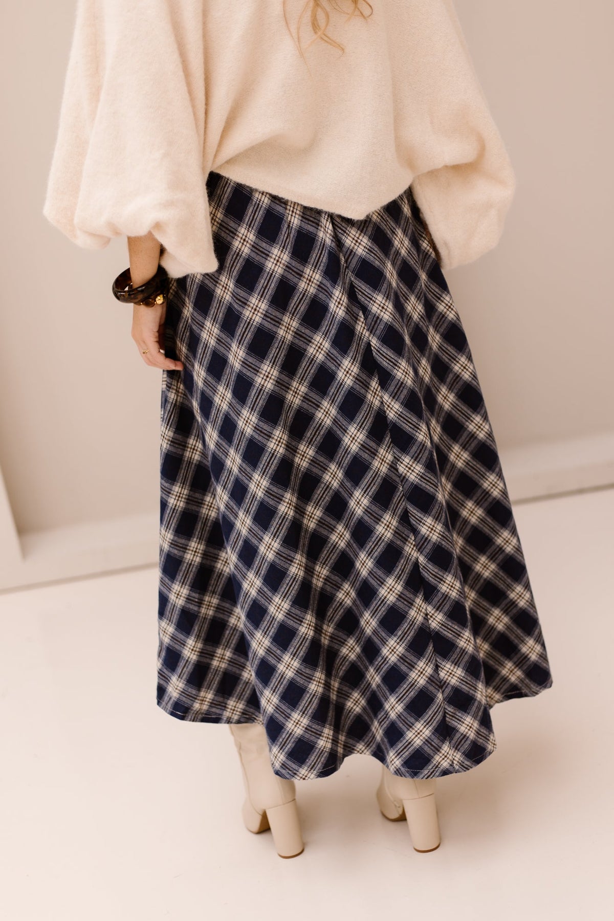 Hazel Check Skirt Blue - Bij Keesje - Bij Keesje - Rok