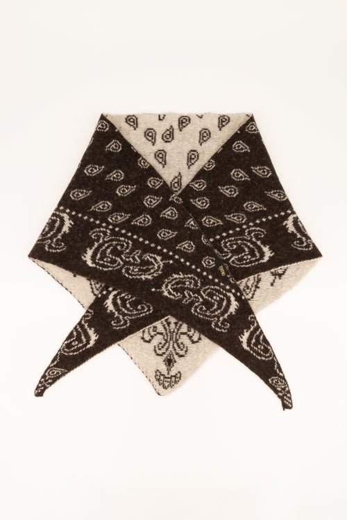 Hollis sjaal Dark Brown/Cream - Bij Keesje - Bij Keesje - Sjaal
