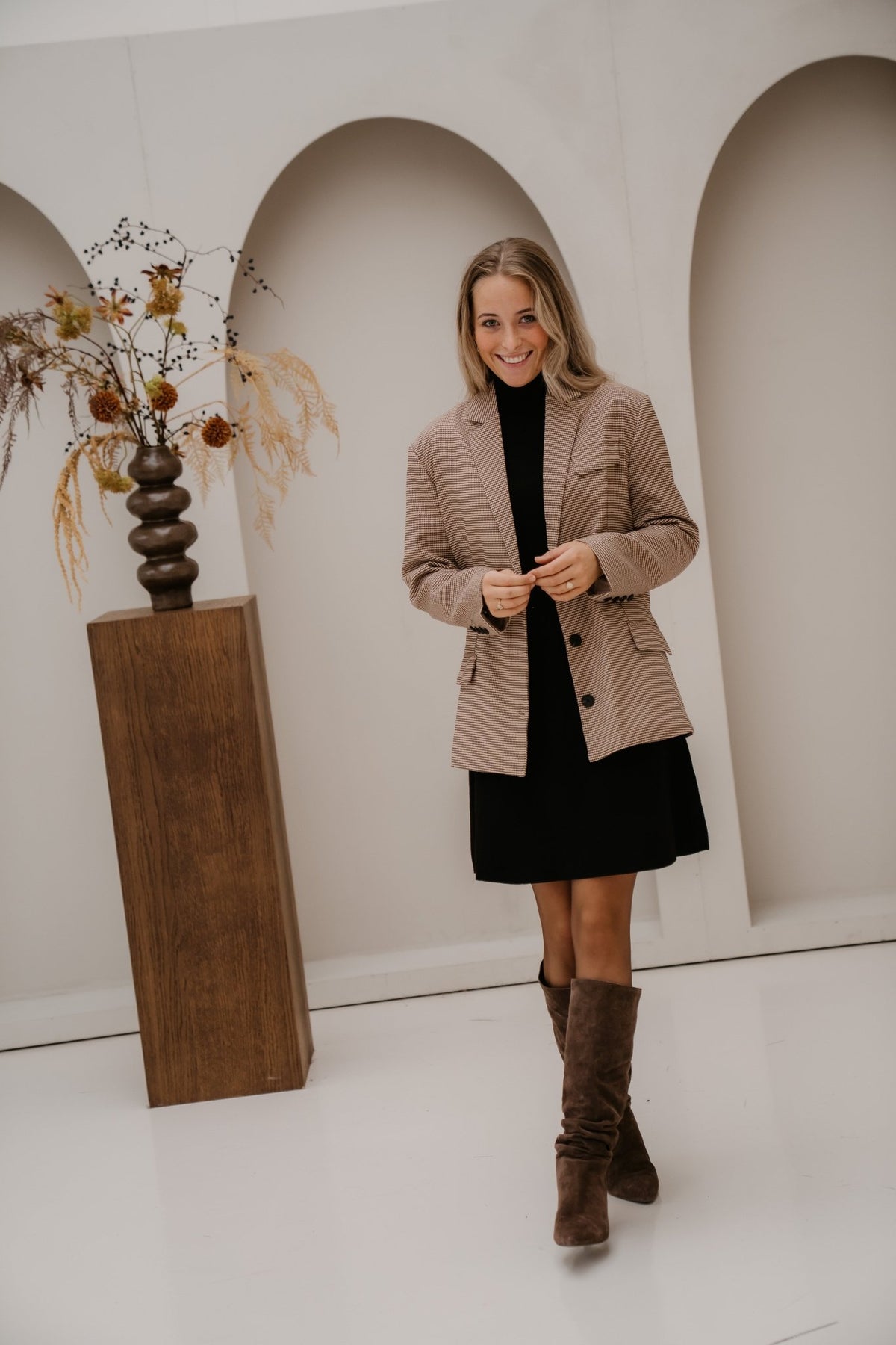 Janna ruit blazer - Bij Keesje - Bij Keesje - Blazer