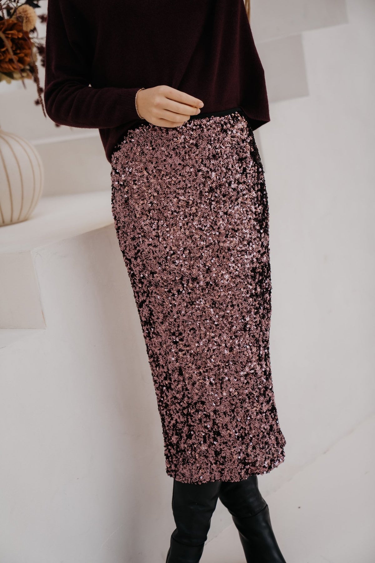 Juryfana Paillet skirt Brun - Bij Keesje - Ange - Rok