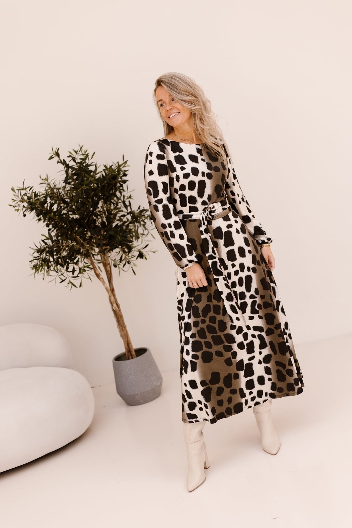 K-design dierenprint jurk D118 - Bij Keesje - K-design - Jurk