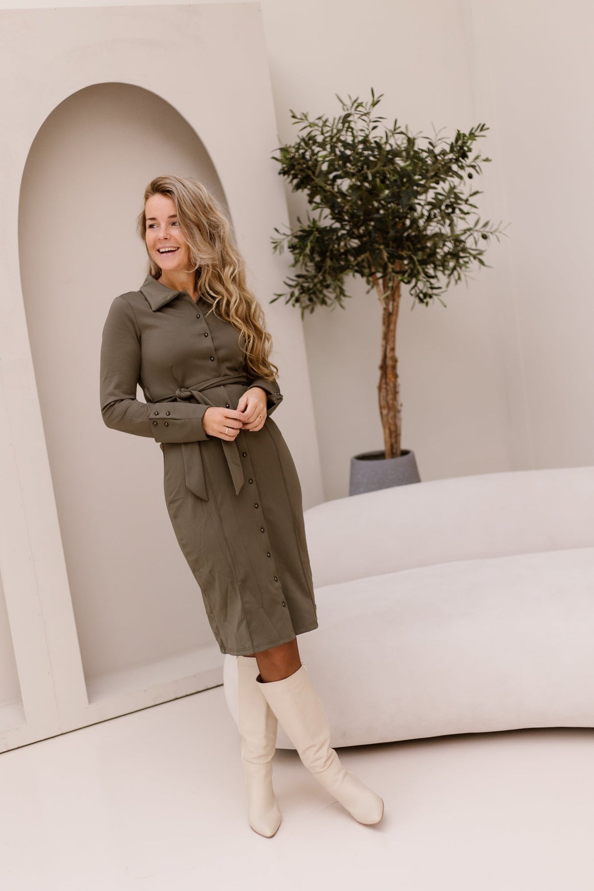 Kenny dress travel olive mirage - Bij Keesje - Kimara - Jurk