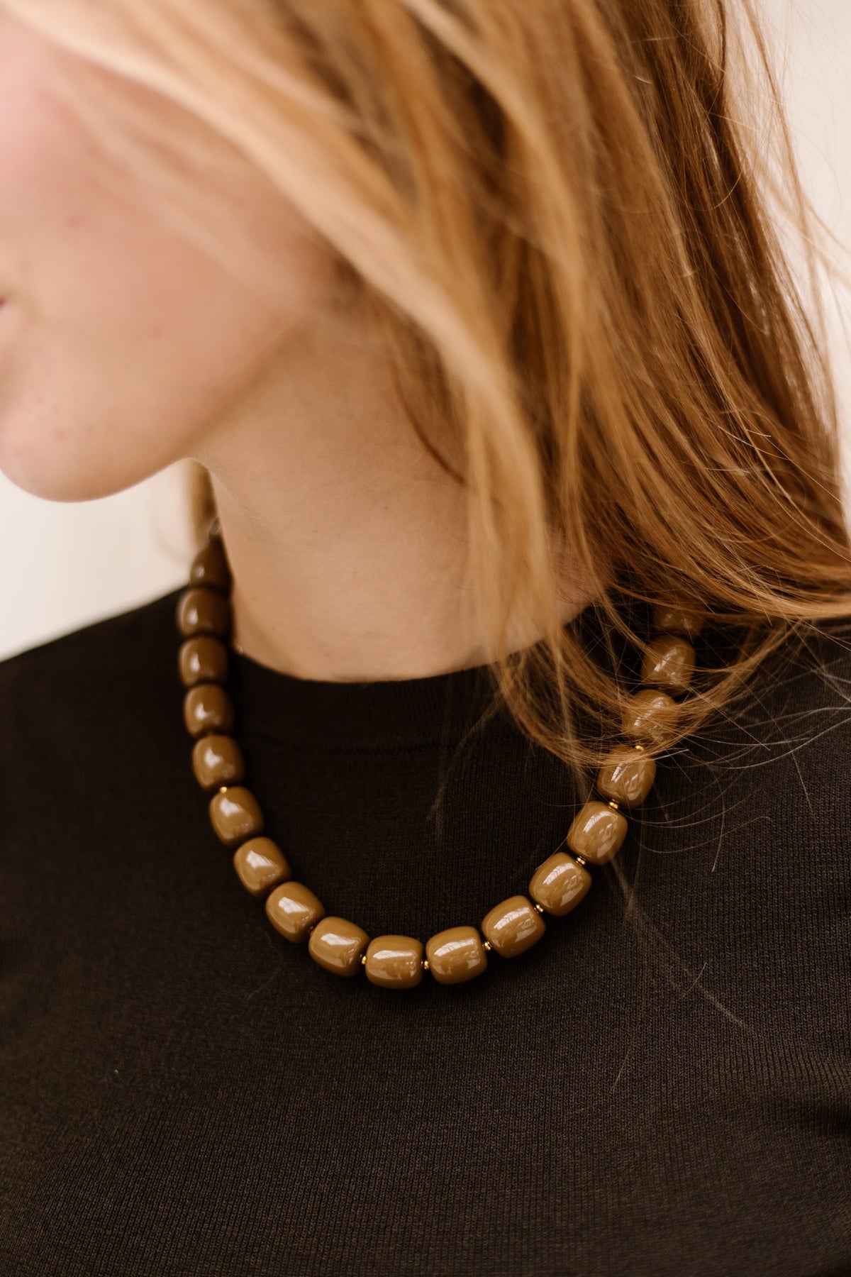 Ketting Kralen Koffiebruin 219531 - Bij Keesje - Bij Keesje - Ketting