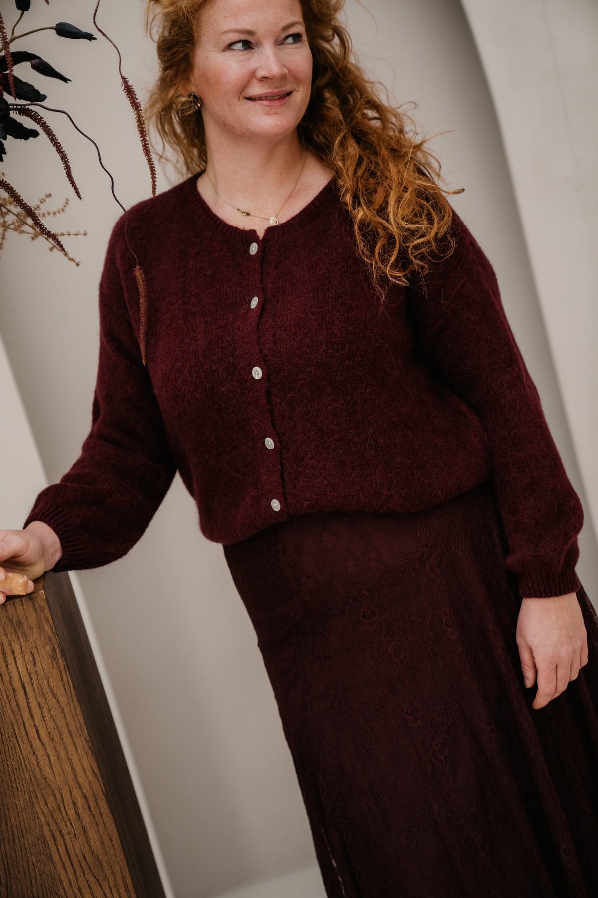 Kya sweater Prune - Bij Keesje - Bij Keesje - Trui