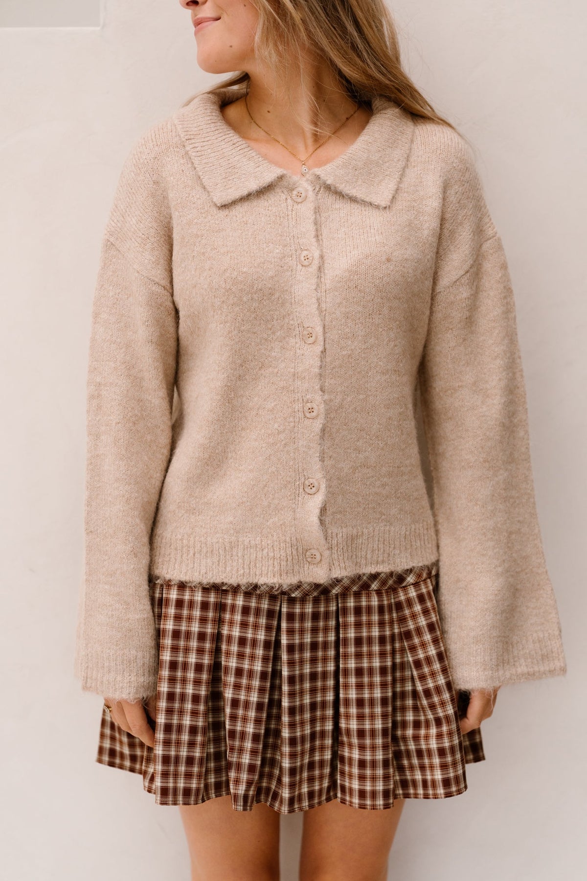 Lavinia Cardigan Beige - Bij Keesje - YDENCE - vest