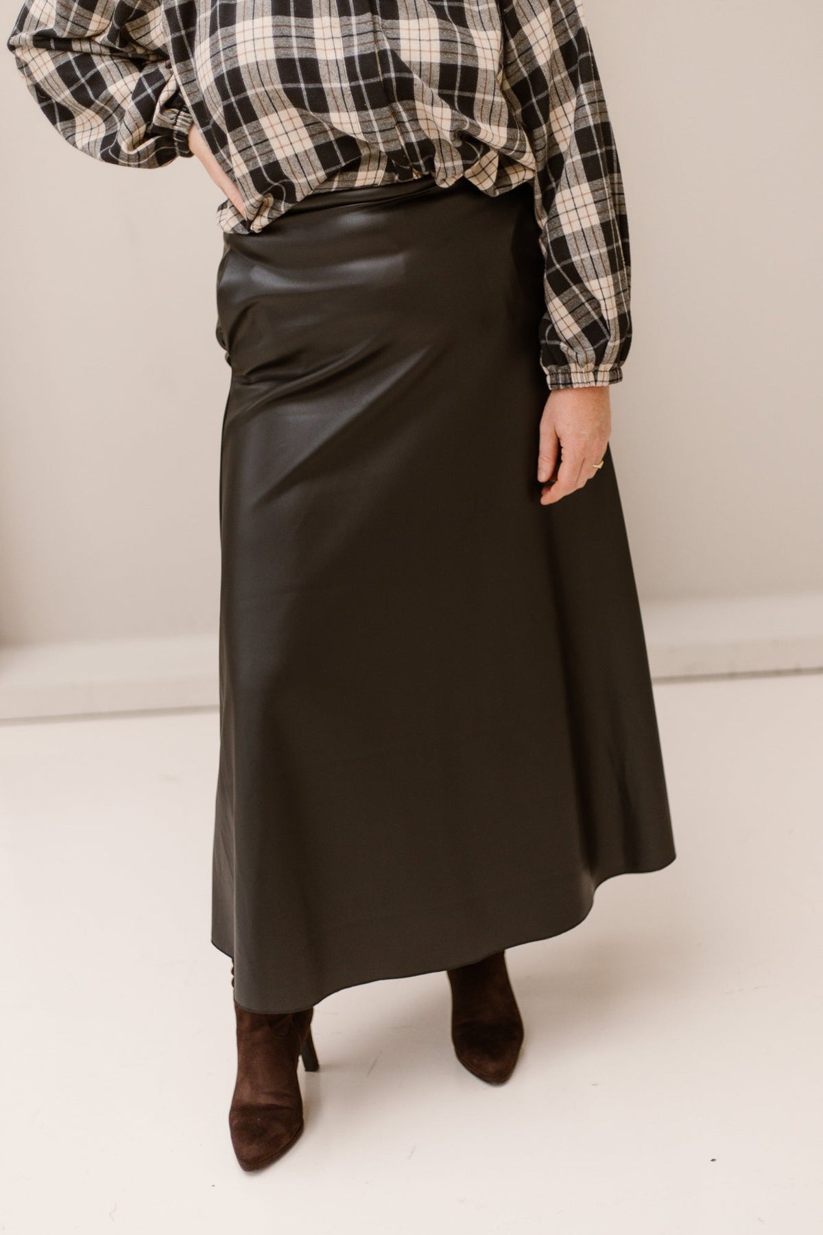 Lena Leatherlook skirt black - Bij Keesje - Bij Keesje - Rok