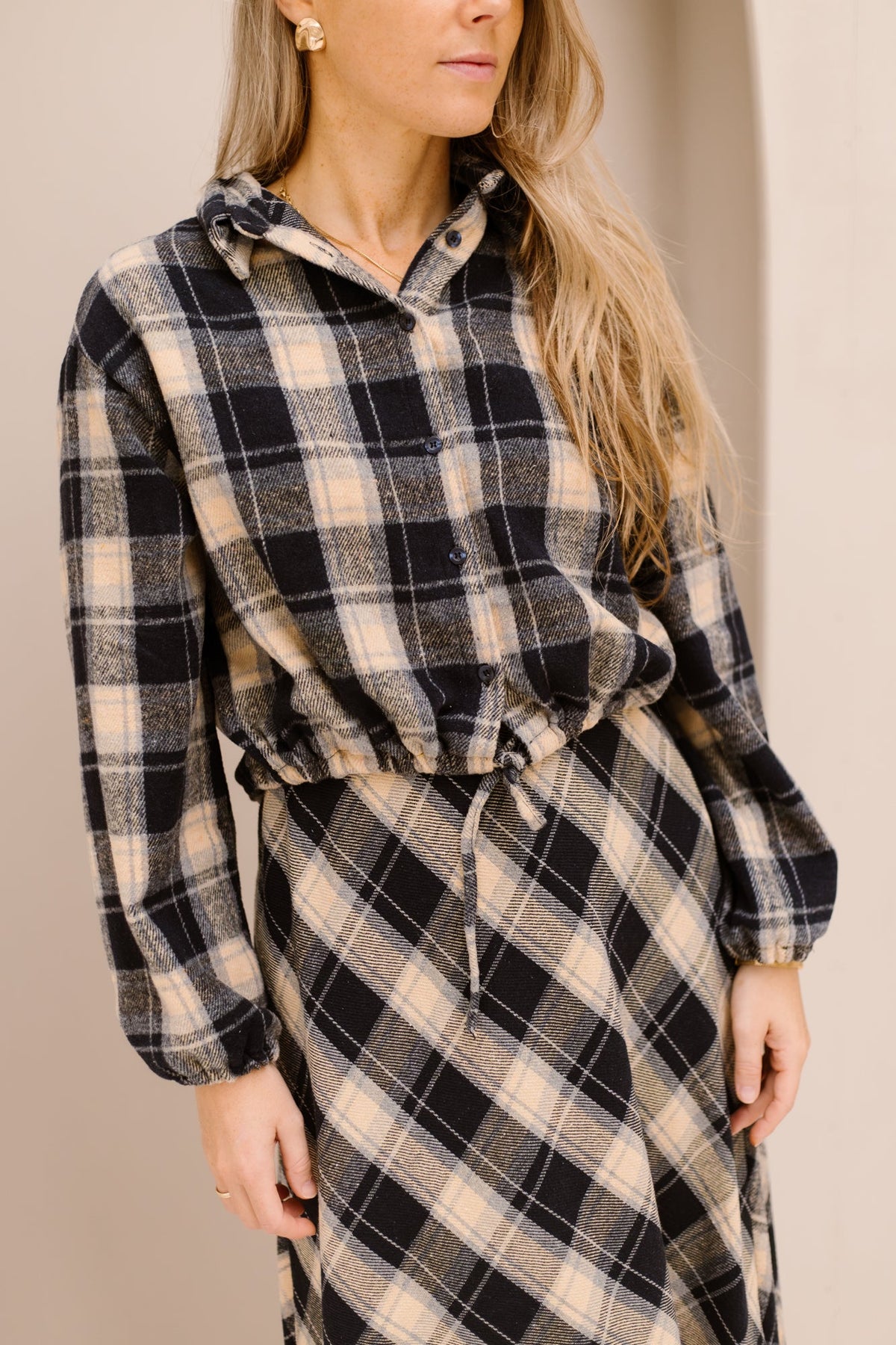 Lia Blouse Check Blue - Bij Keesje - Bij Keesje - Blouse